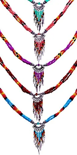 12 Piece Native American Inspired CANUTILLO Style Crystal ANKLETS by Pichincha