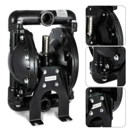 Air-Operated Double Diaphragm Pump QBY4-25L, 1' Inlet/Outlet, 35GPM, 120PSI for Petroleum Fluids