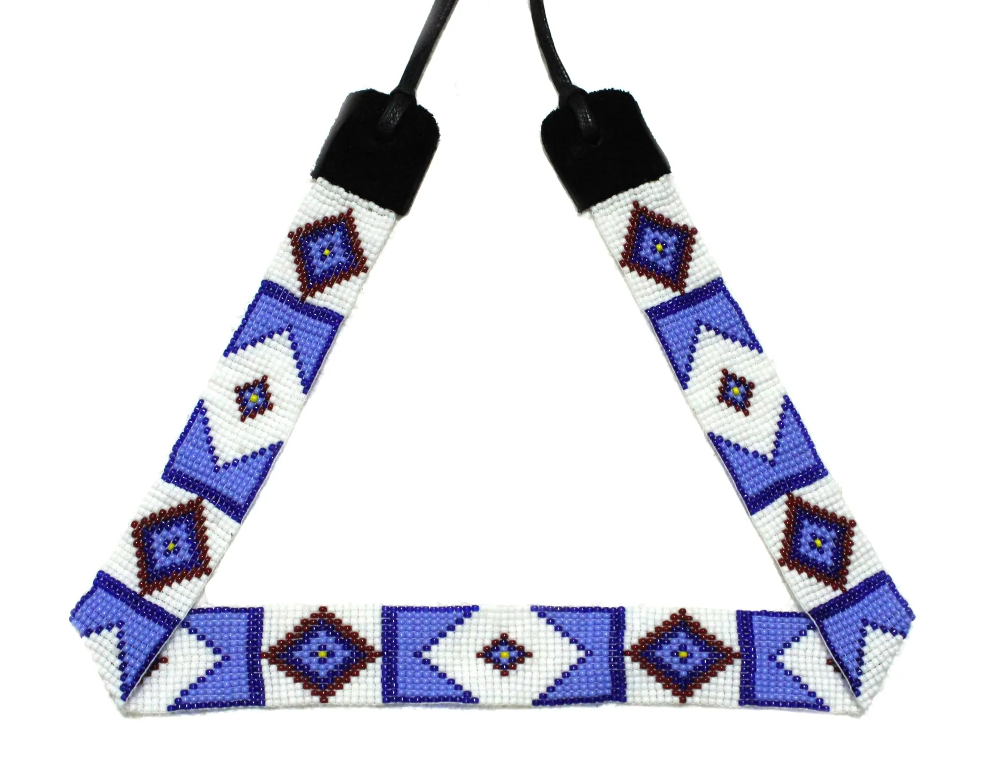 Beaded Hatband Native American Style Handmade Southwestern Cow Rode Collection - 19.5 inches