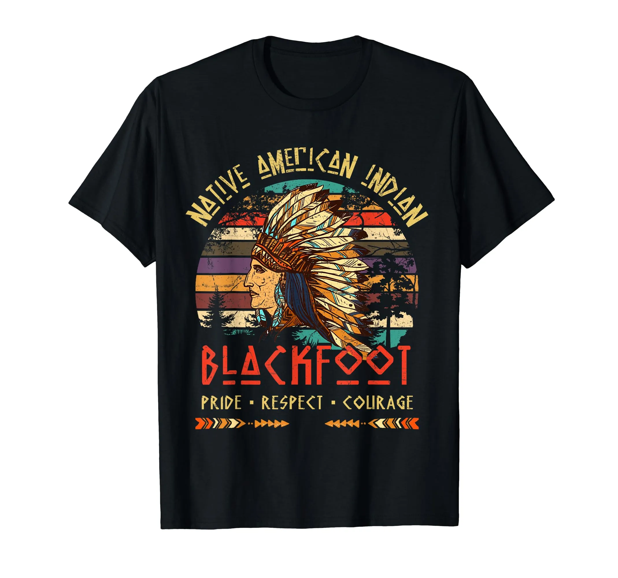 Blackfoot Native American Indian Pride T-Shirt - Lightweight Classic Fit - Blackfeet Spirit