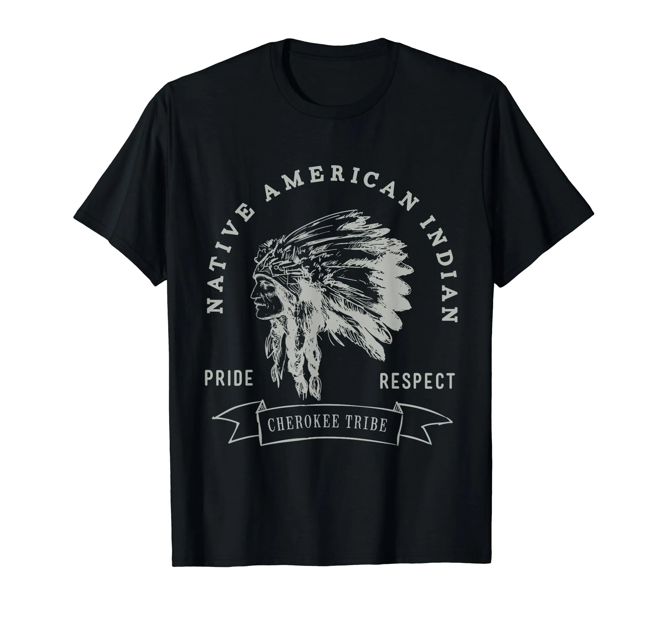 Cherokee Tribe Native American Pride T-Shirt - Hand Drawn Logo, Lightweight, Classic Fit