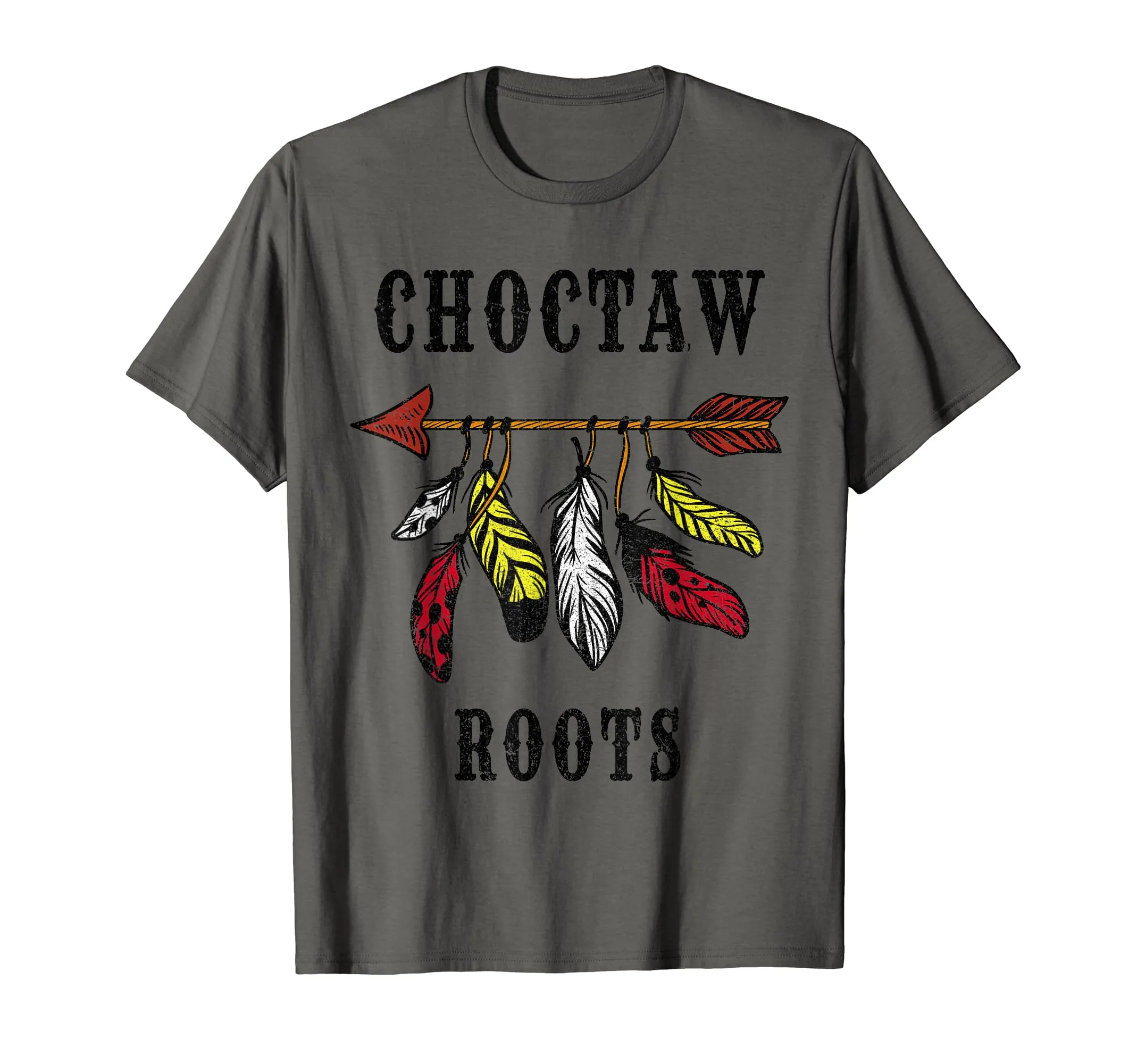 Choctaw Roots Pride Native American T-Shirt - Lightweight, Classic Fit, Double-Needle Hem