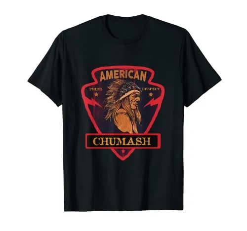 Chumash Native American Pride Respect Arrow T-Shirt - Lightweight Classic Fit, Distressed Look