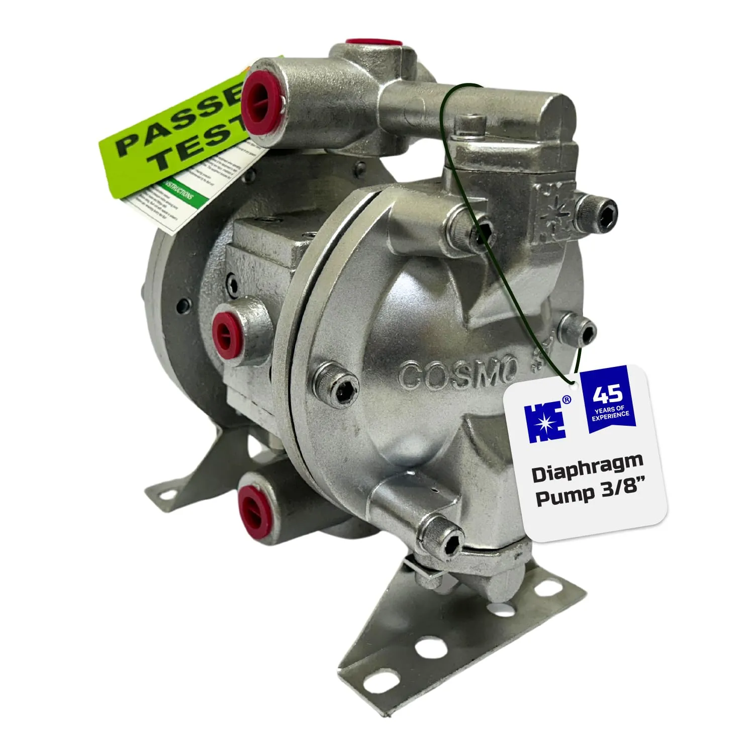 COSMOSTAR D0902 3/8' Double Diaphragm Transfer Pump for Efficient Paint & Chemical Transfer