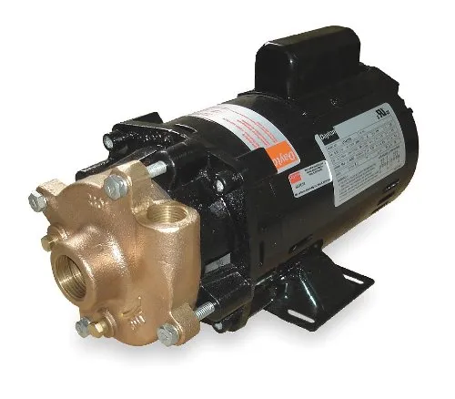 Dayton 2ZWR4 Centrifugal Pump, 1/3 HP, 115/230V, Open Dripproof, Bronze Housing, 10-41 GPM