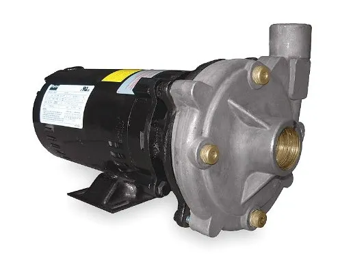 Dayton Stainless Steel 3/4 HP Centrifugal Pump 208-230/460V, High Flow Rates, Open Dripproof