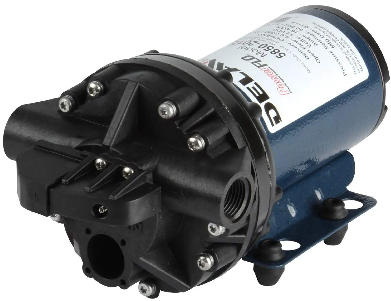 Delavan Powerflo 5GPM Demand Pump - 60PSI, Santoprene Diaphragm for Farming Equipment