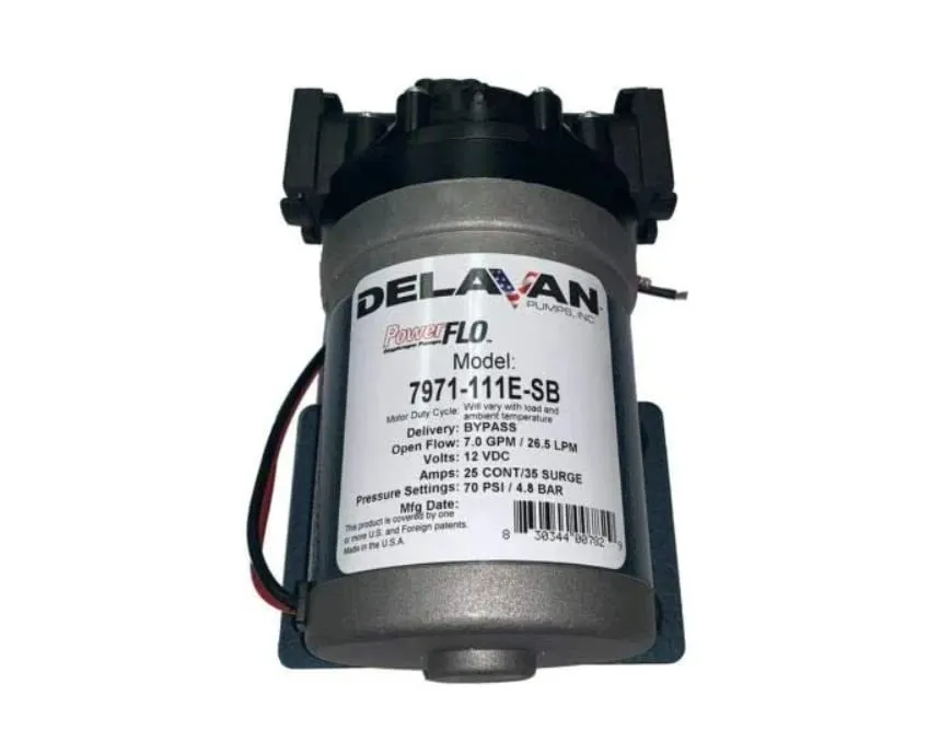 Delavan Powerflo 7971-111E-SB 7GPM Bypass Sprayer Pump - 60PSI Santoprene Diaphragm Pump