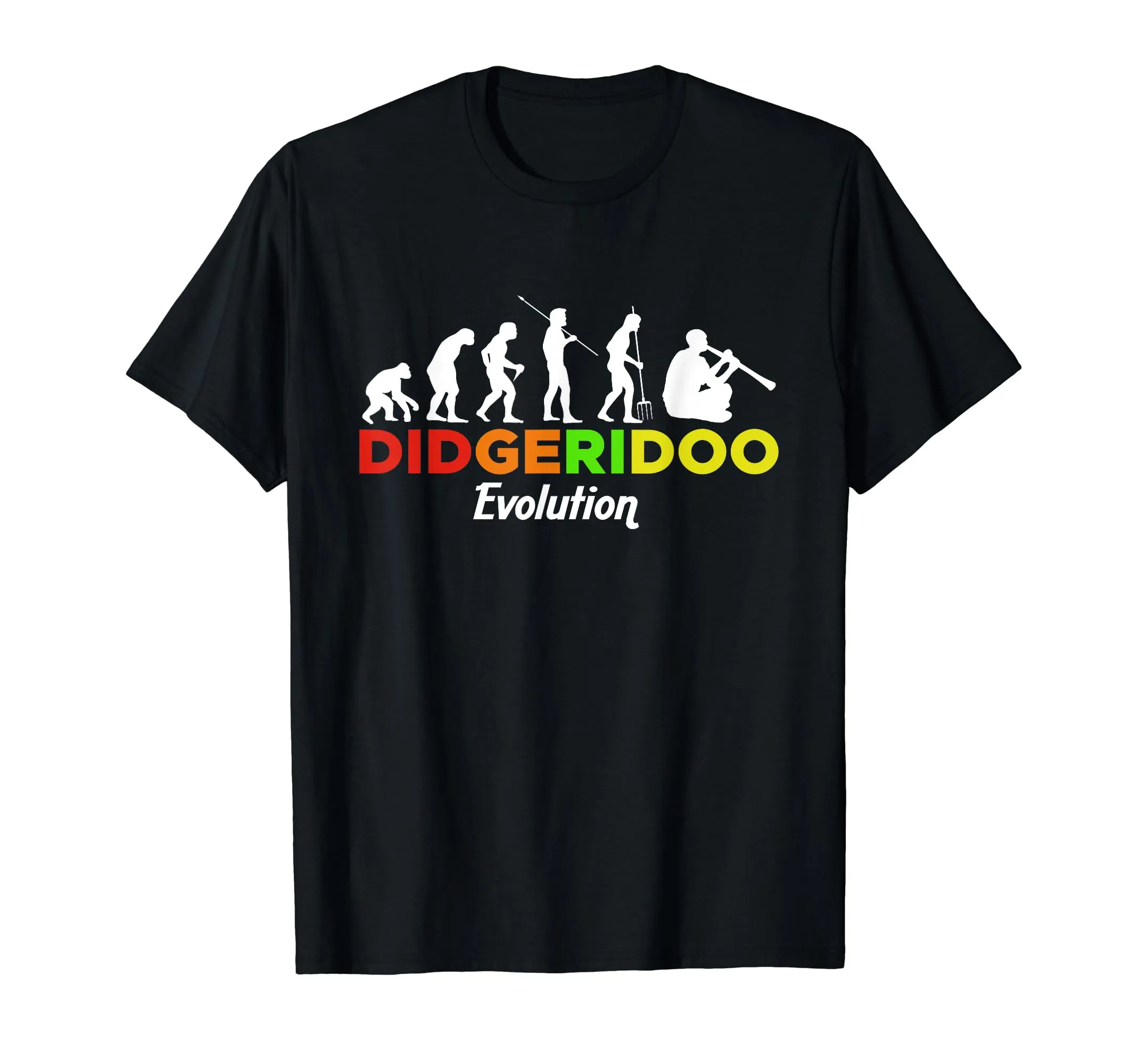 Didgeridoo Evolution T-Shirt for Aerophone Players, Lightweight Classic Fit, Perfect Gift