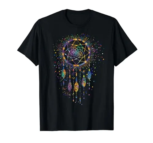 Dream Catcher Hummingbird T-Shirt - Celebrate Native American Culture with Unique Boho Design