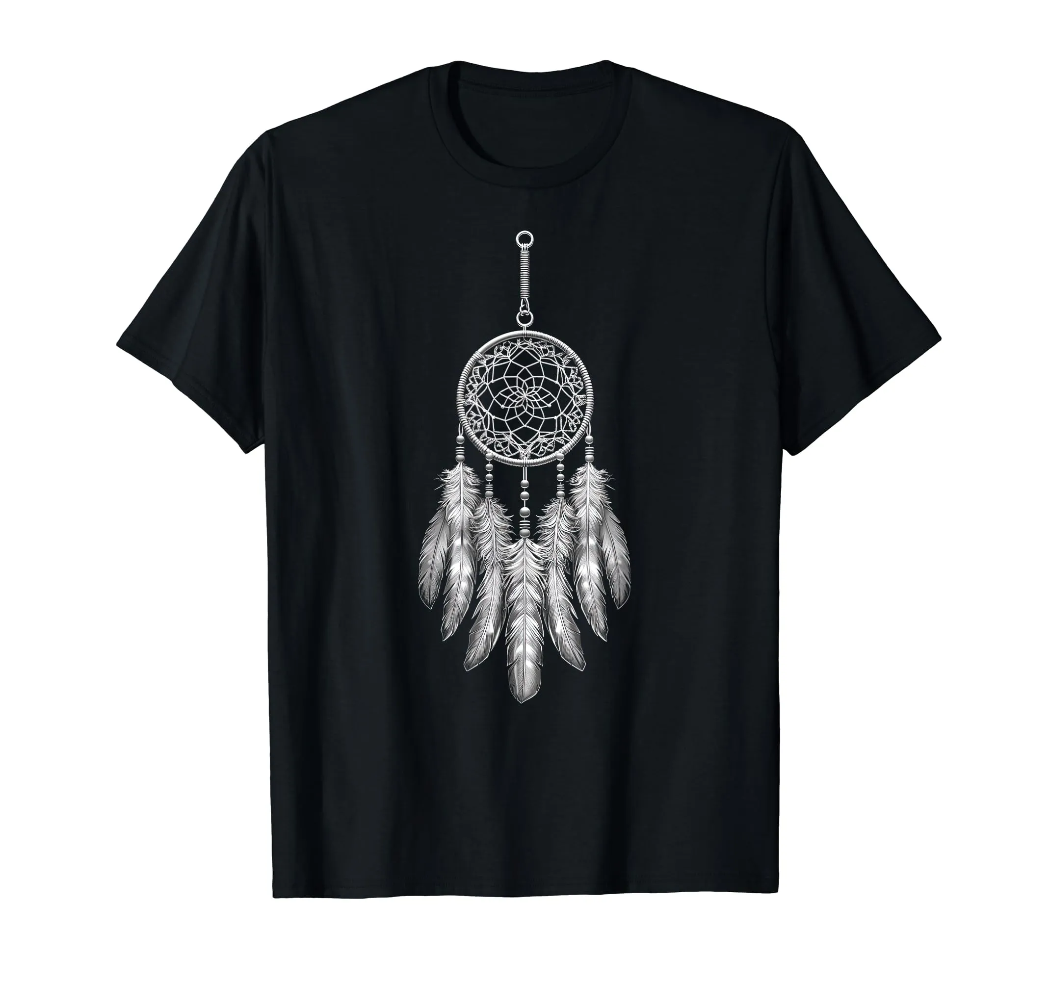 Dream Catcher Native American Hummingbird T-Shirt - Lightweight Classic Fit with Intricate Design