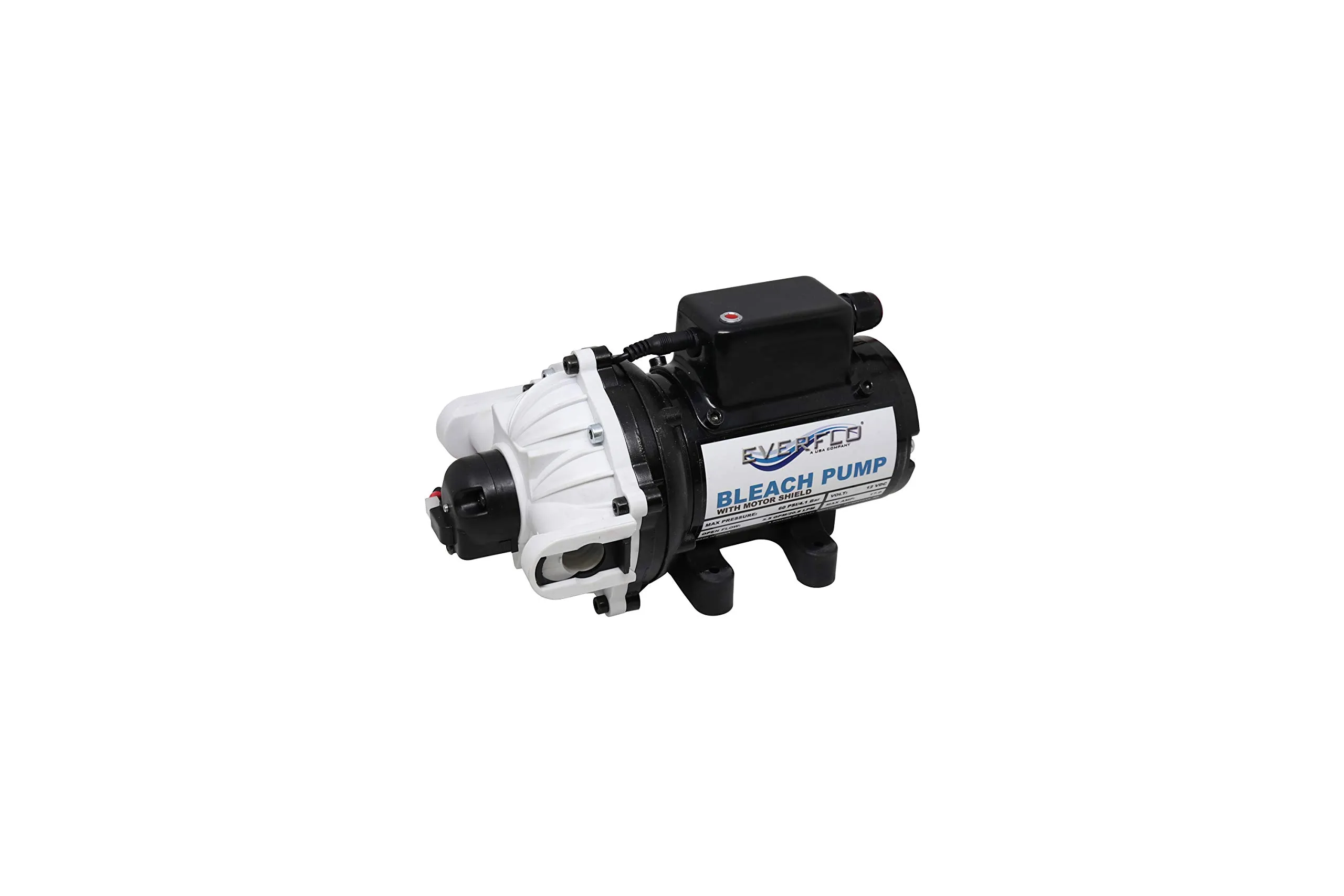 Everflo EFSW5500-BOX 12V Diaphragm Pump, 5.5GPM, 60 PSI Max - Quick Connect, Black