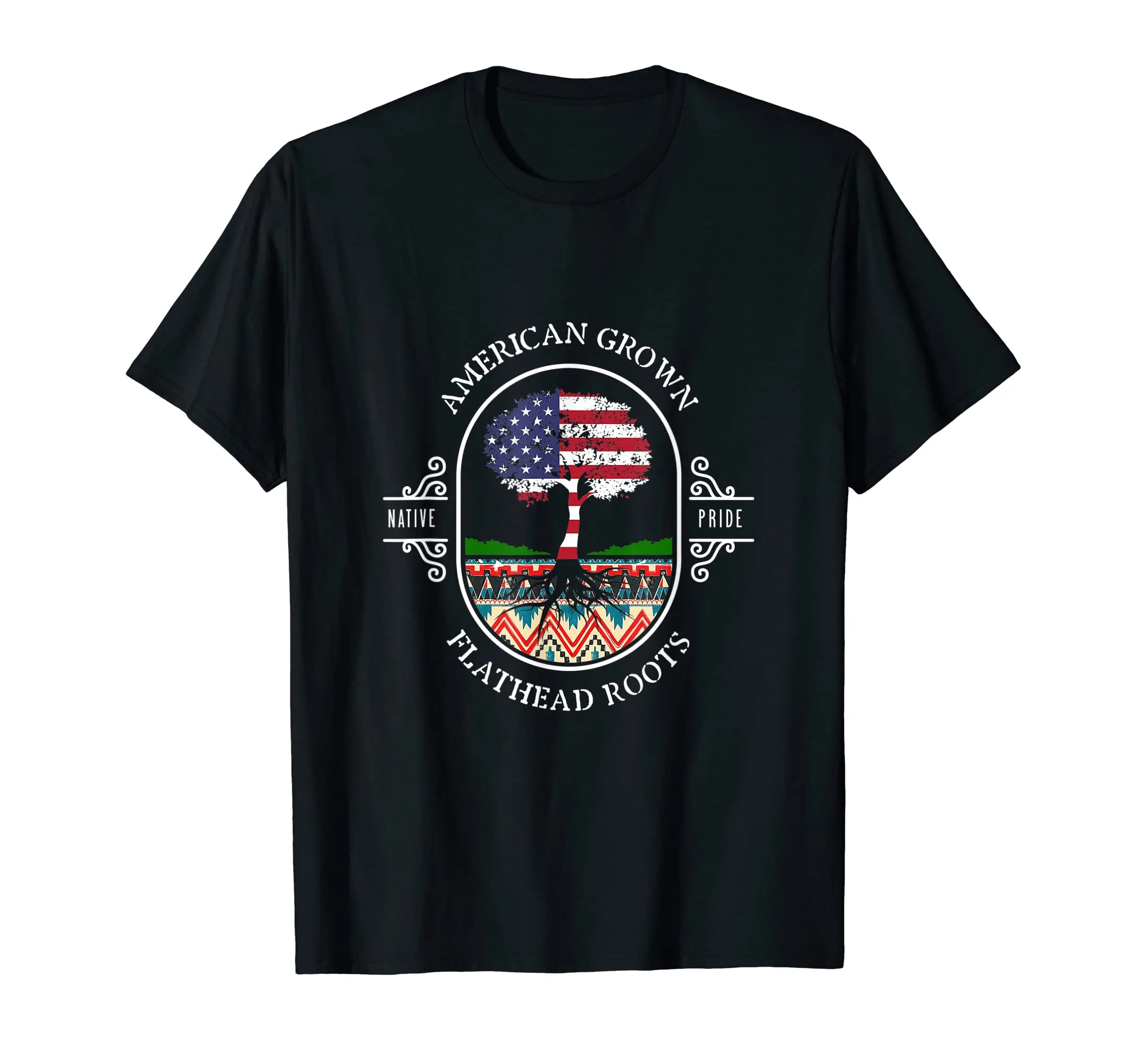 Flathead Tribe Roots Grown Native American Pride Tree T-Shirt, Lightweight, Classic Fit