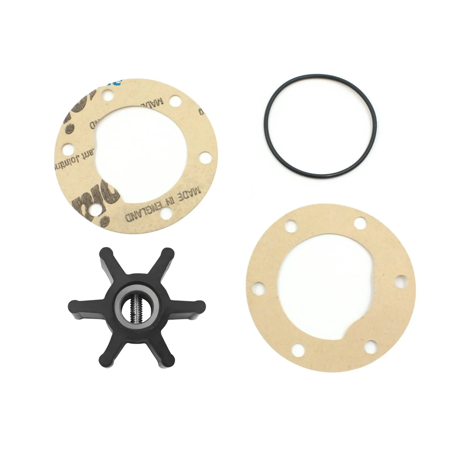 Flexible Water Pump Impeller Kit for Jab 4528-0001P, Ya-mar 104211-42070, 104211-42071 Replacement