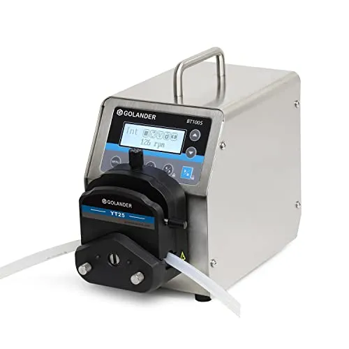 Golander BT100S Variable Speed Peristaltic Pump YT25, Flow Rate 0.17-720 mL/min, Stainless Steel