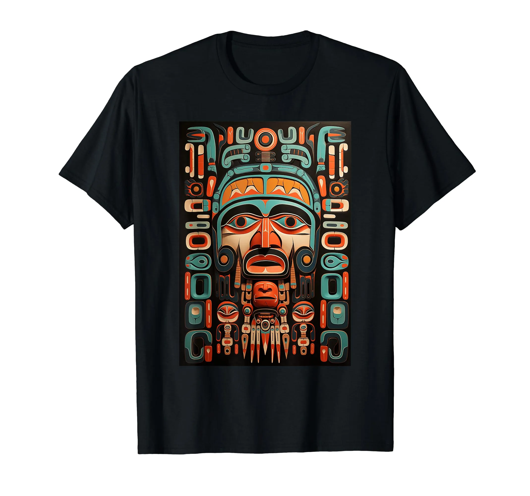 Haida Native American T-Shirt - Lightweight Classic Fit with Double-Needle Sleeve & Hem