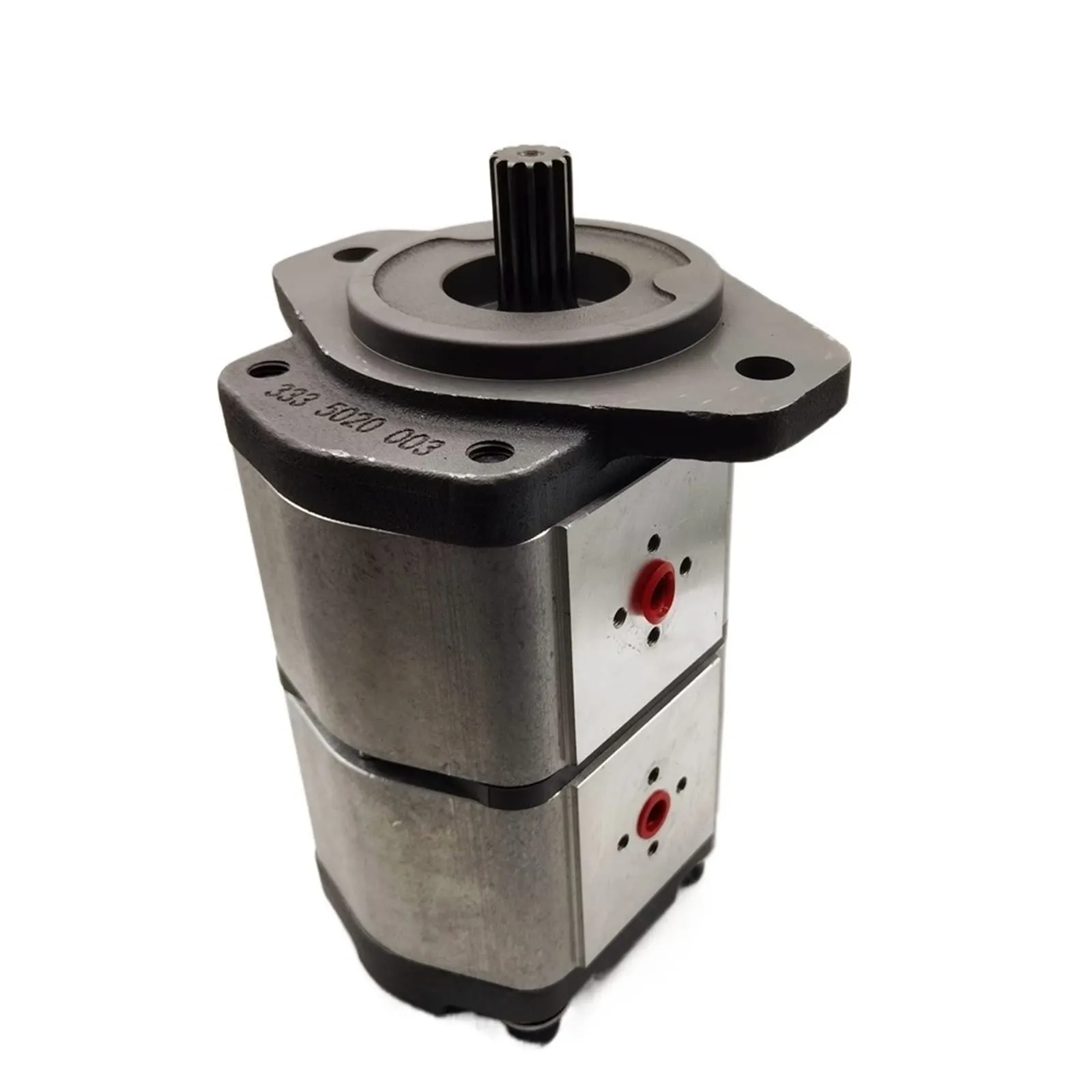 Hydraulic Double Gear Pump TWG20L/20L, 21.6mm Spline Shaft, High Pressure, Aluminum, MINGPING