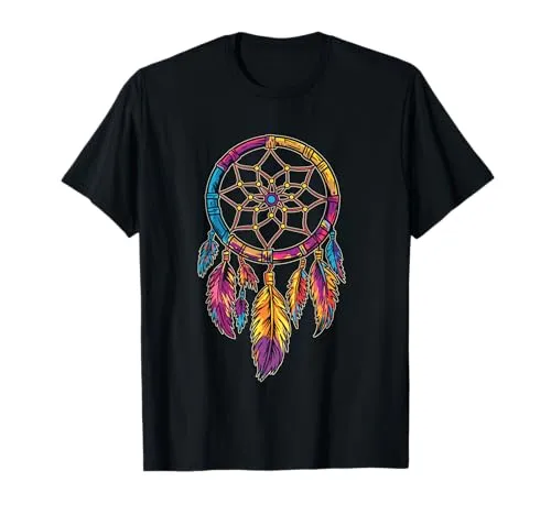 Indian Dreamcatcher T-Shirt - Celebrate Native American Day, Lightweight, Classic Fit, Tribal Spiritwear