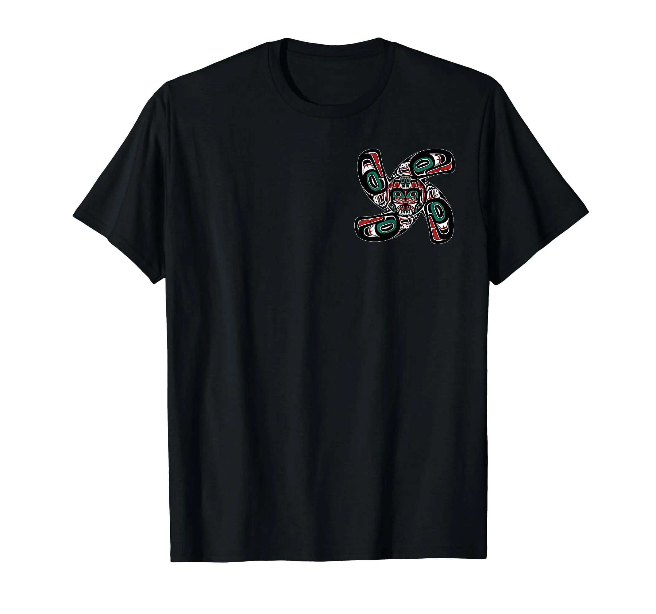 Indigenous Alaska Sun Haida Totem T-Shirt - Lightweight Classic Fit by Tribal America