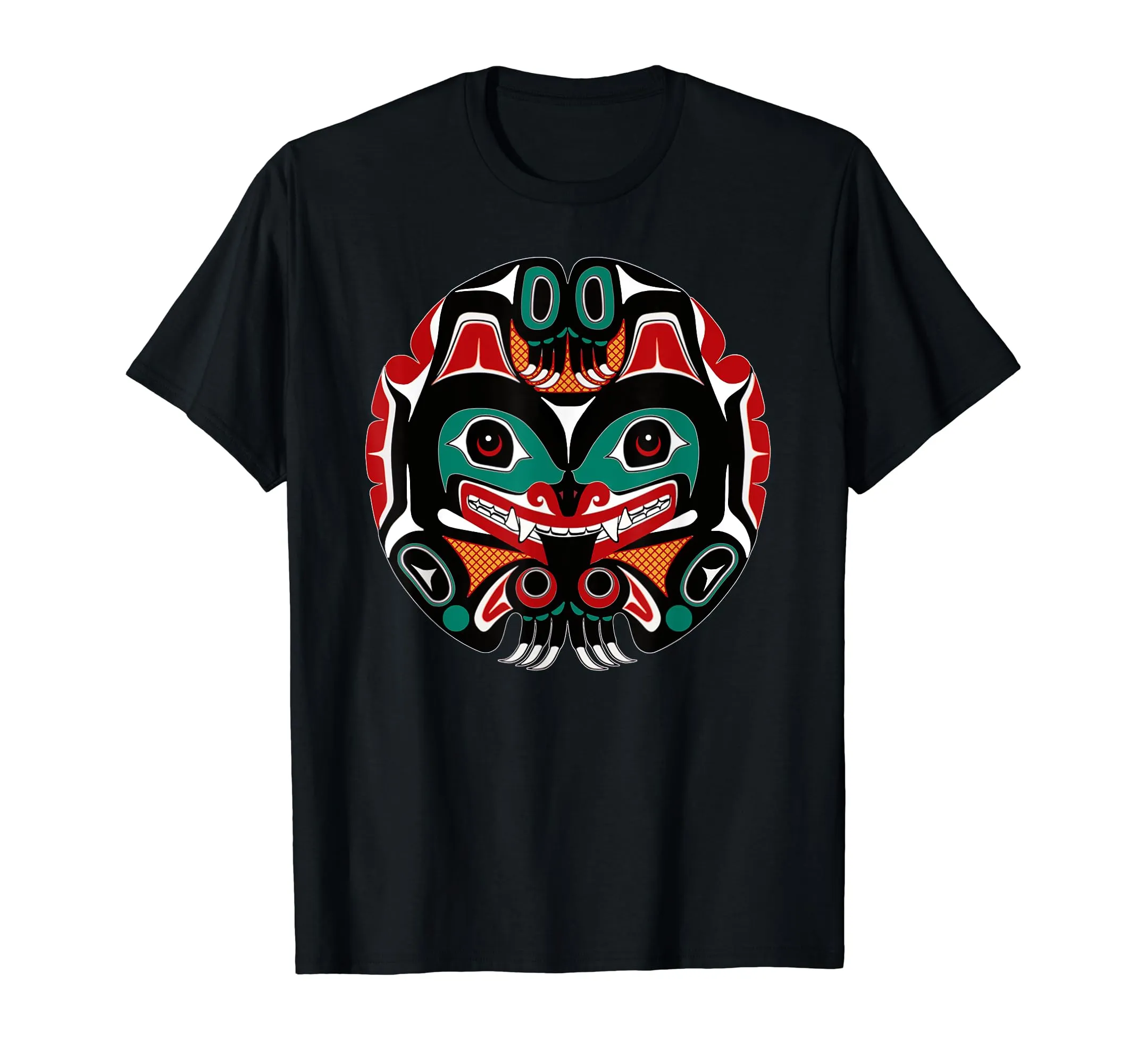 Indigenous Clothing Alaska Native American Art T-Shirt - Tribal America, Lightweight, Classic Fit