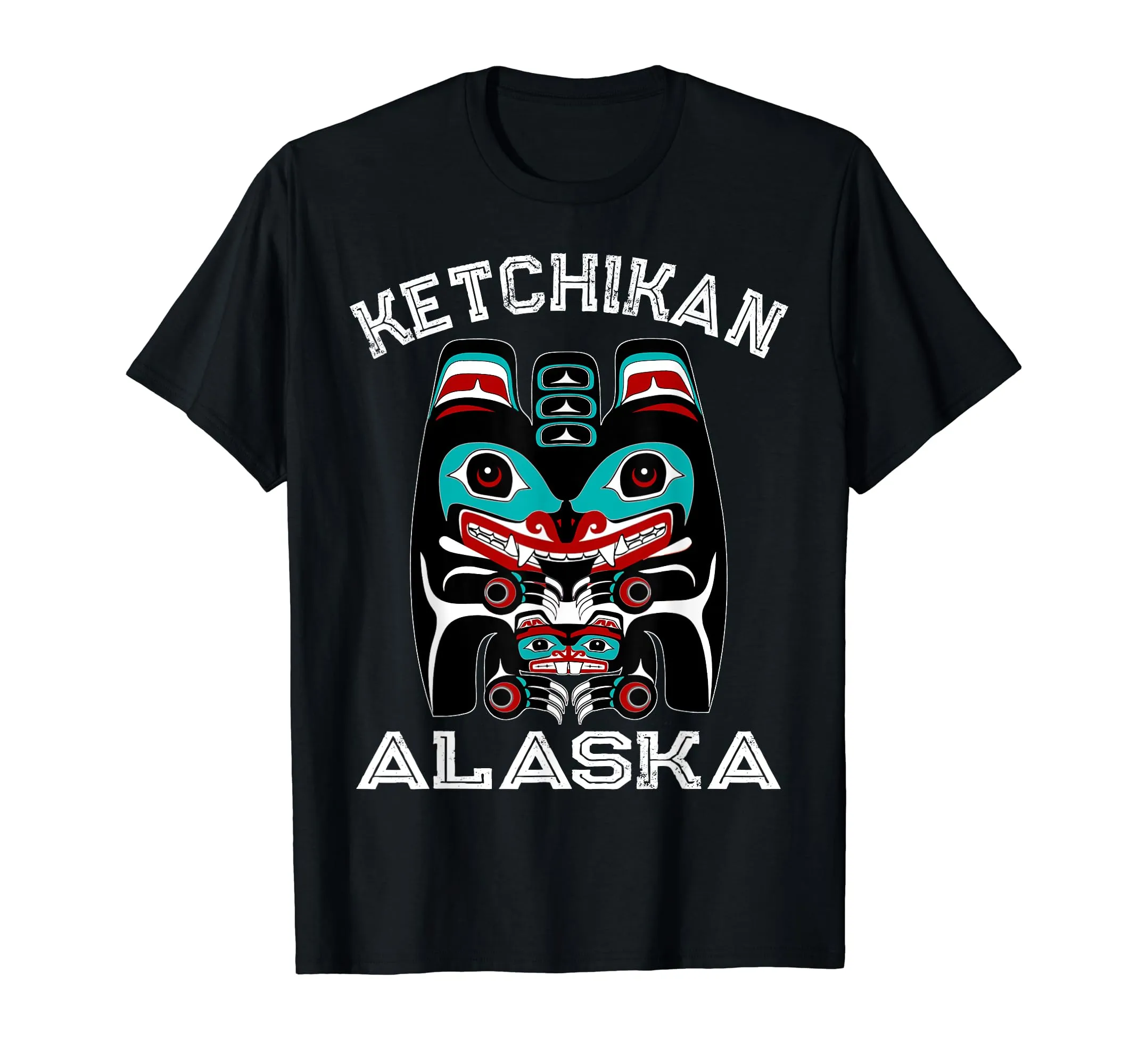 Indigenous Ketchikan Alaska Native American Art Bear T-Shirt for Men, Women & Kids