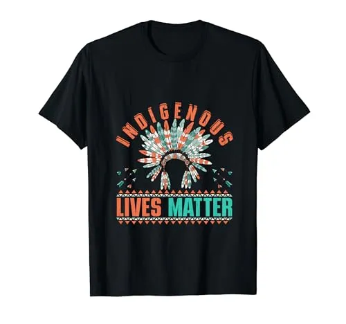 Indigenous Lives Matter Native American Day T-Shirt - Cherokee Design, Classic Fit, Lightweight