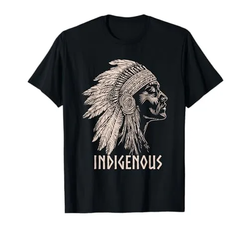 Indigenous Native American Chief Headdress T-Shirt