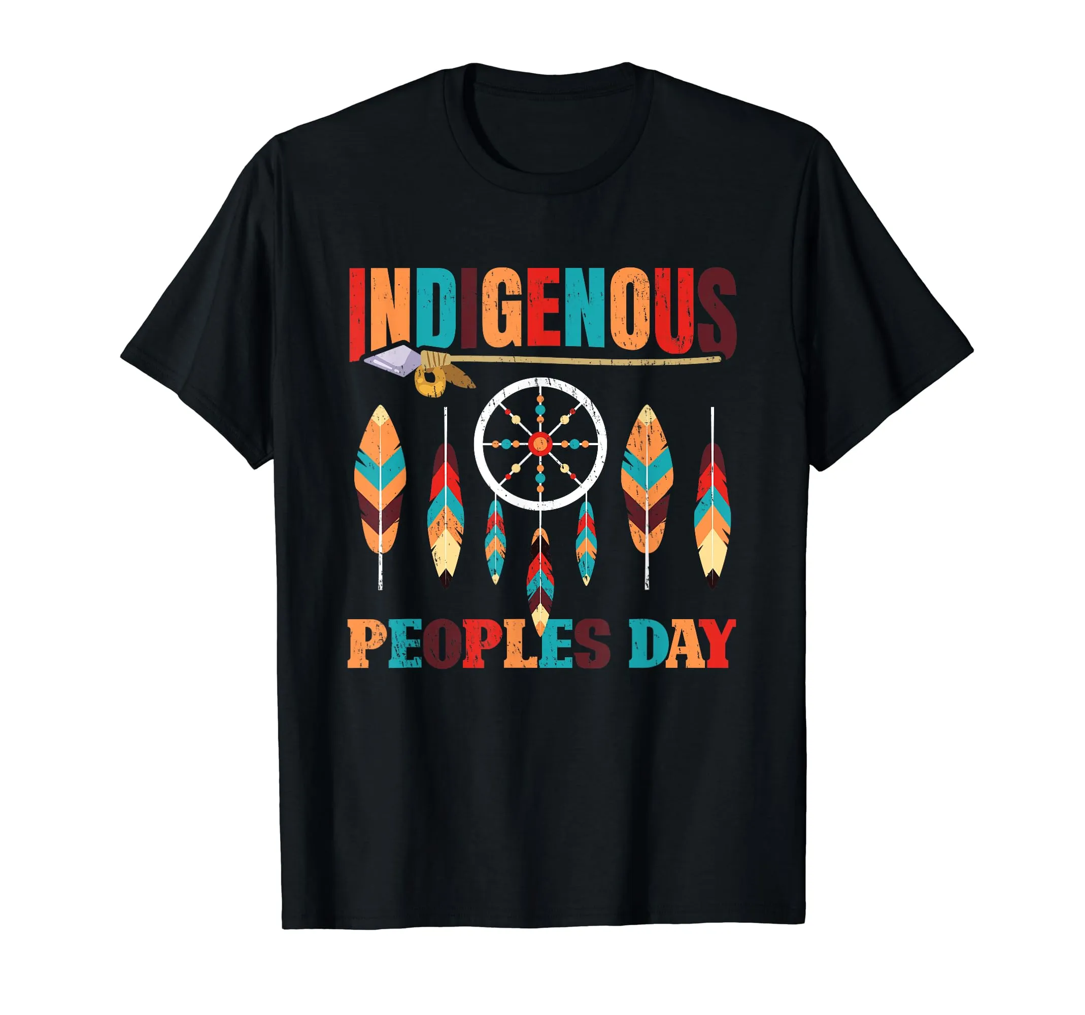 Indigenous Peoples Day T-Shirt with Christopher Columbus Day Indigenous Design, Lightweight Classic Fit