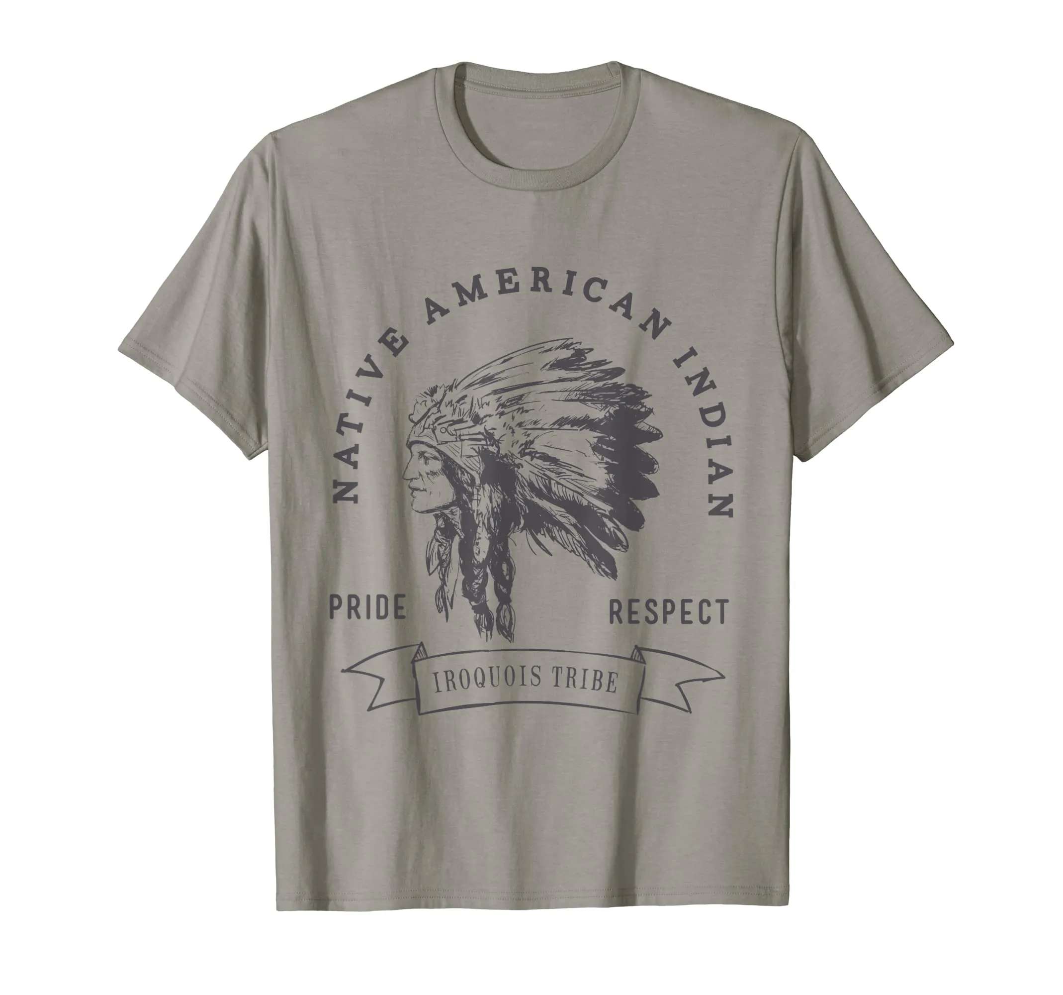 Iroquois Tribe Native American Pride T-Shirt - Hand Drawn Logo, Lightweight, Classic Fit