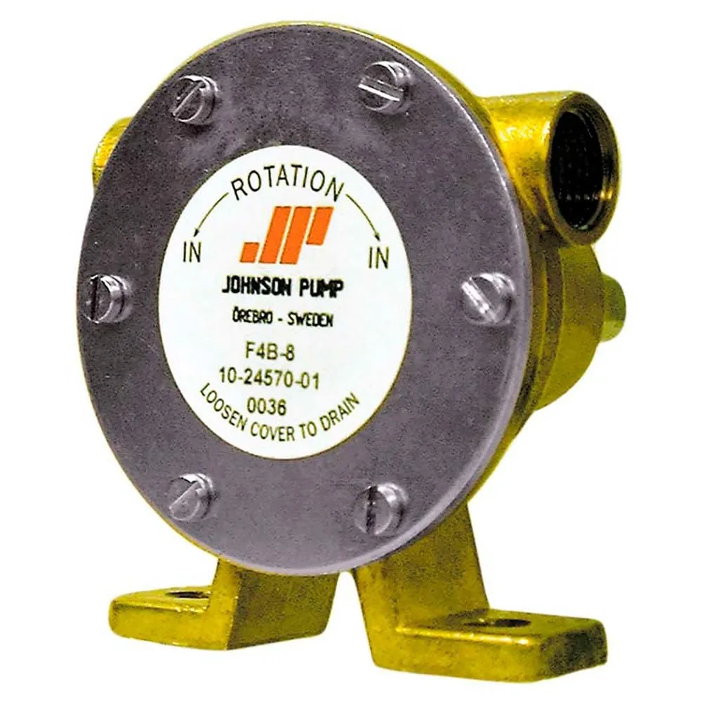 Johnson Pump F4B-8 Pedestal Flexible Impeller Pump, Bronze Body, Neoprene Impeller, ISO7/1-Rp3/8