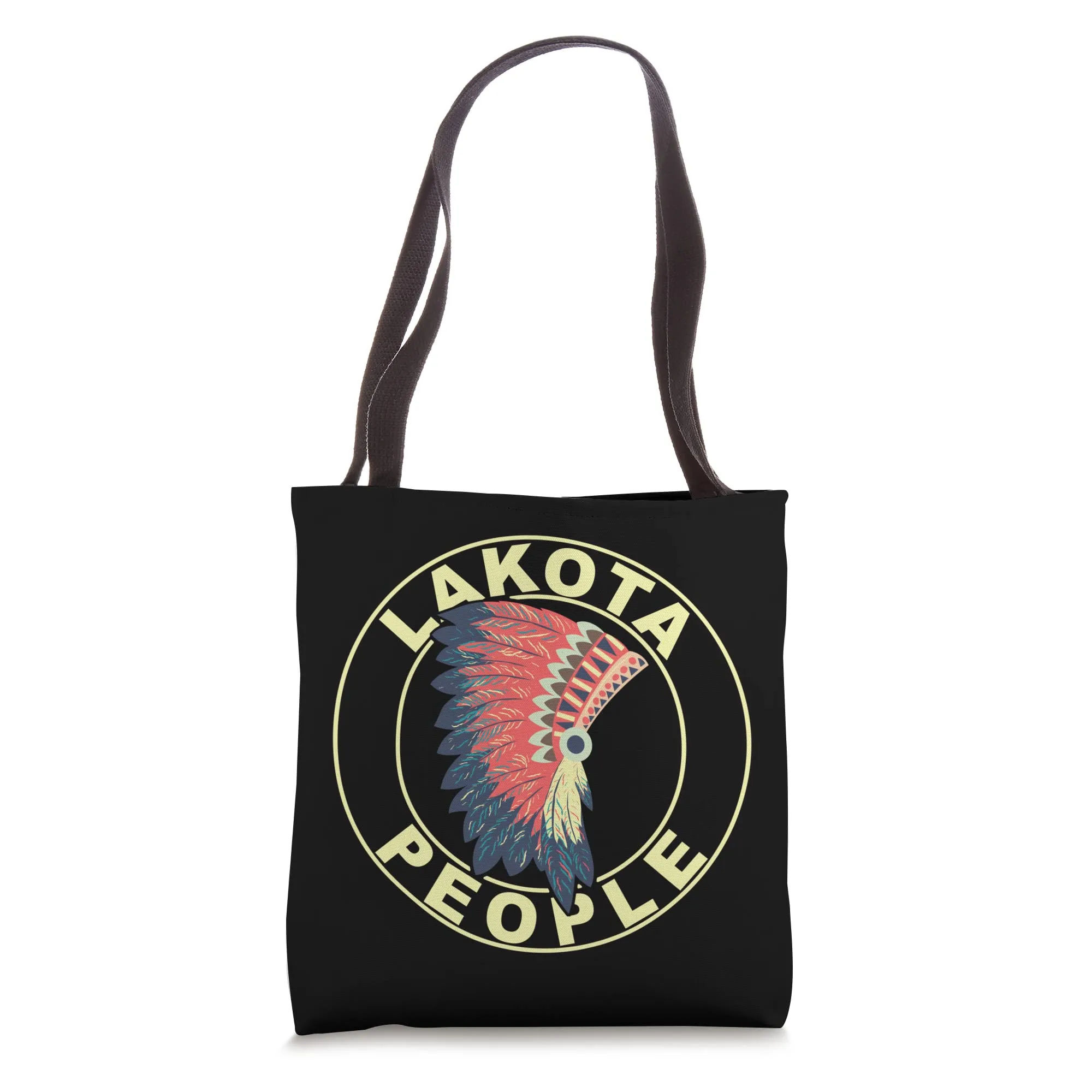 Lakota People Headdress Tote Bag 16'