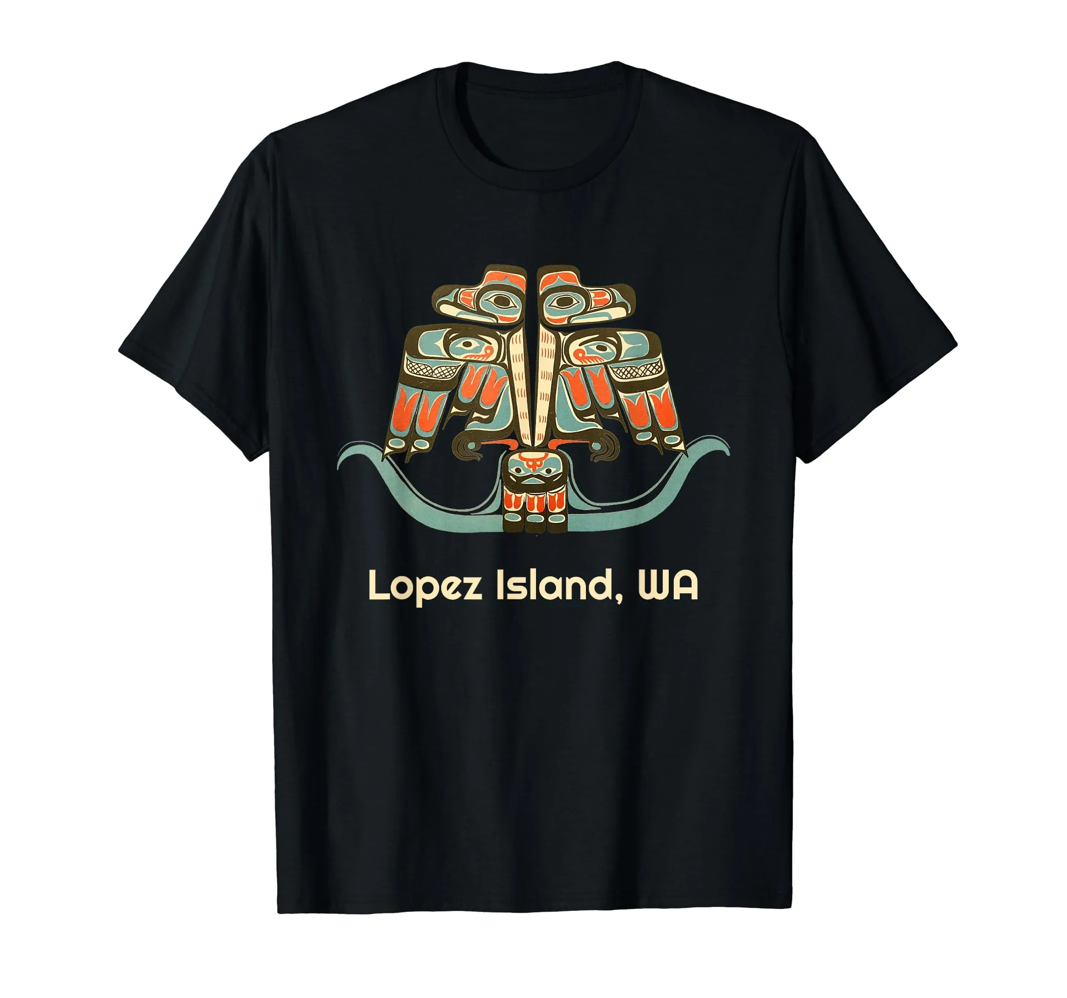 Lopez Island Thunderbird T-Shirt, Native American Design, Washington Pride, Lightweight, Classic Fit