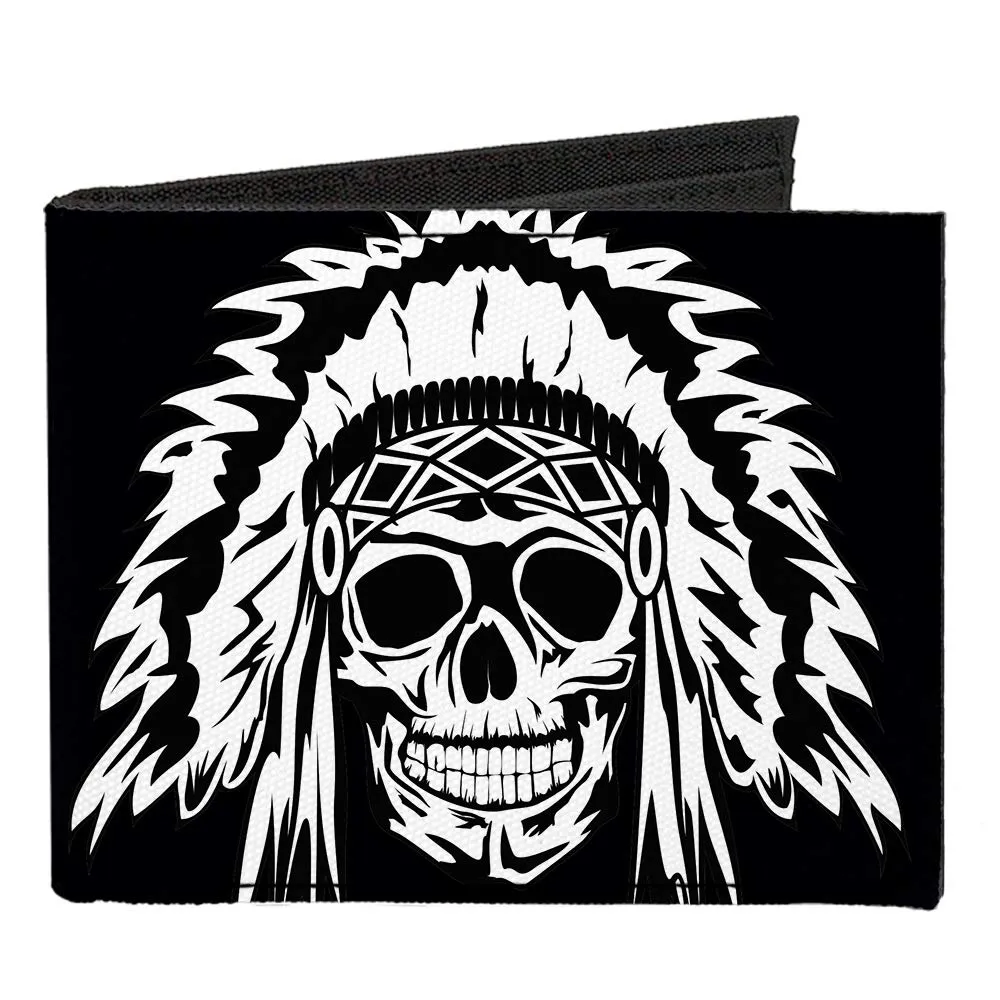 Men's Canvas Bifold Wallet 4.0' x 3.5' - Native American Design by Buckle-Down