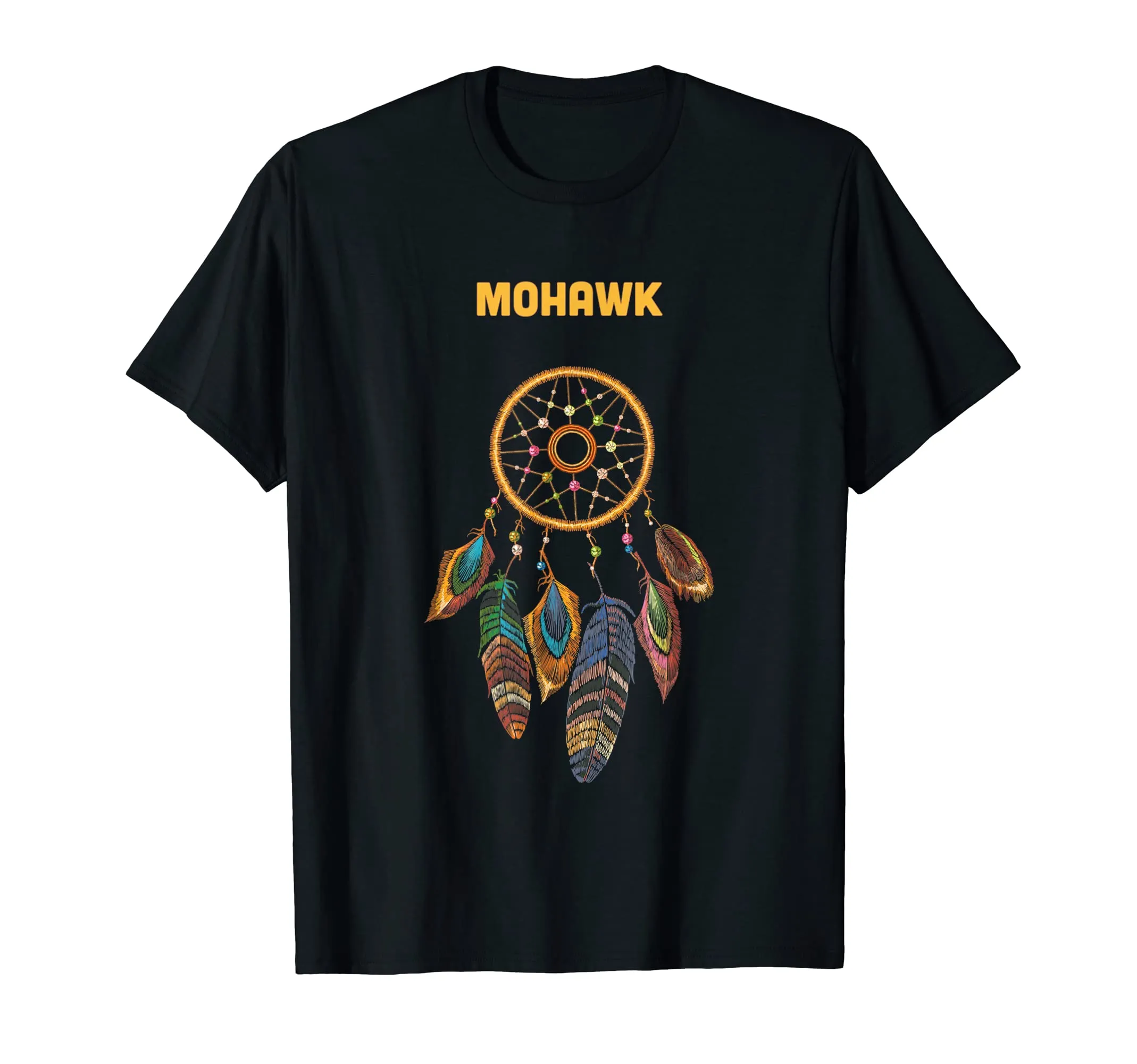 Mohawk Retro Dream Catcher T-Shirt - Celebrate Native American Pride, Lightweight Classic Fit