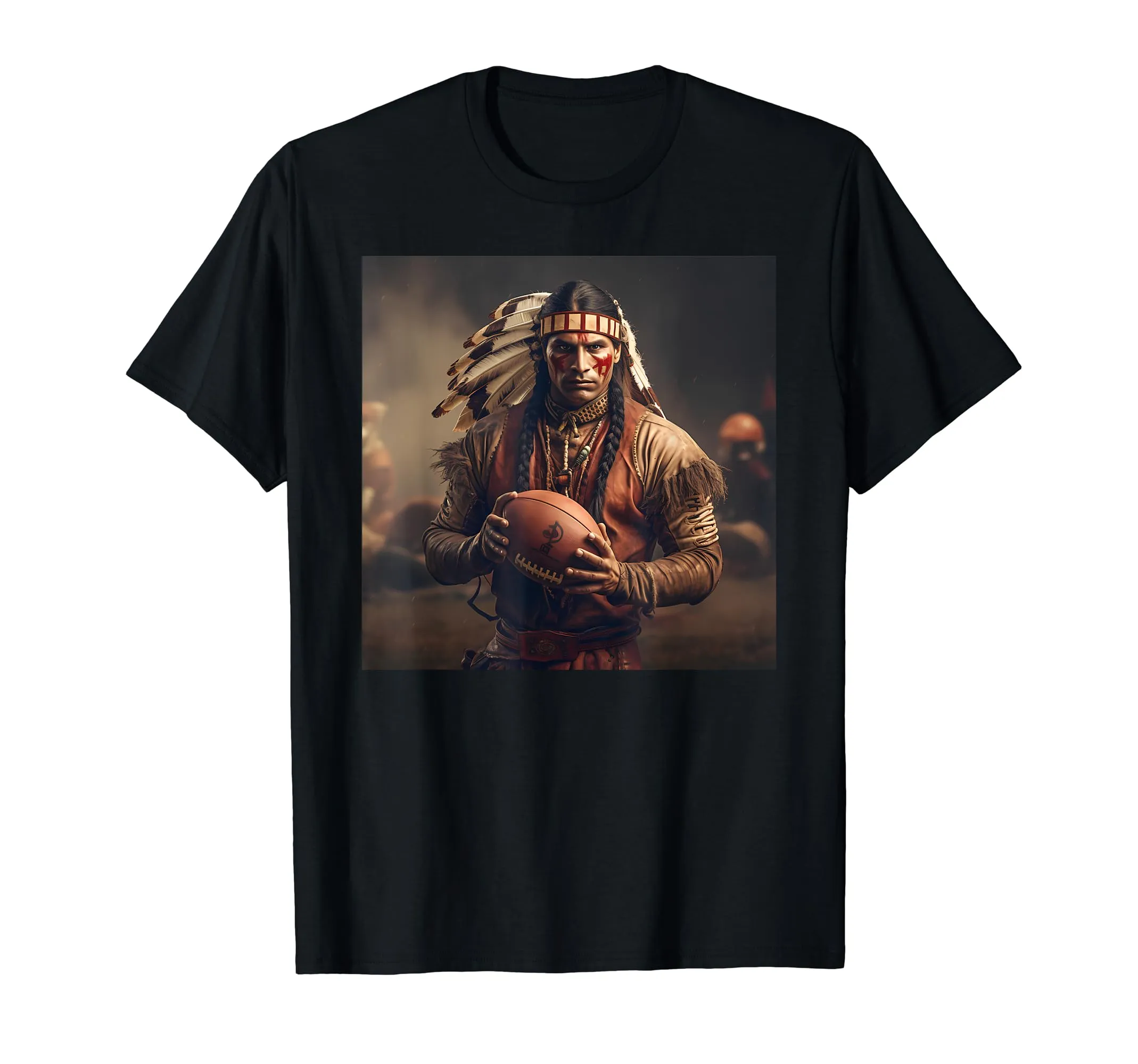 Native American American Football T-Shirt - Lightweight Classic Fit for Fans & Players