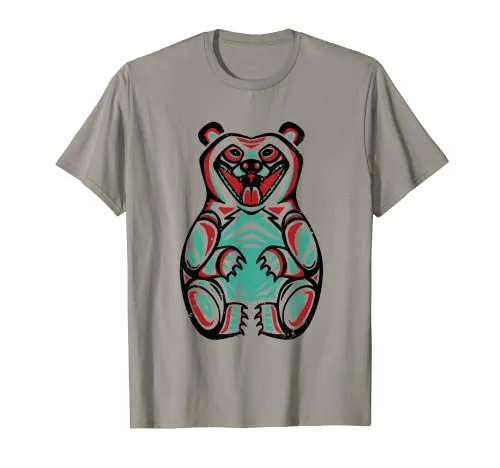 Native American Bear Zodiac T-Shirt for Astrology Buffs - Lightweight, Classic Fit