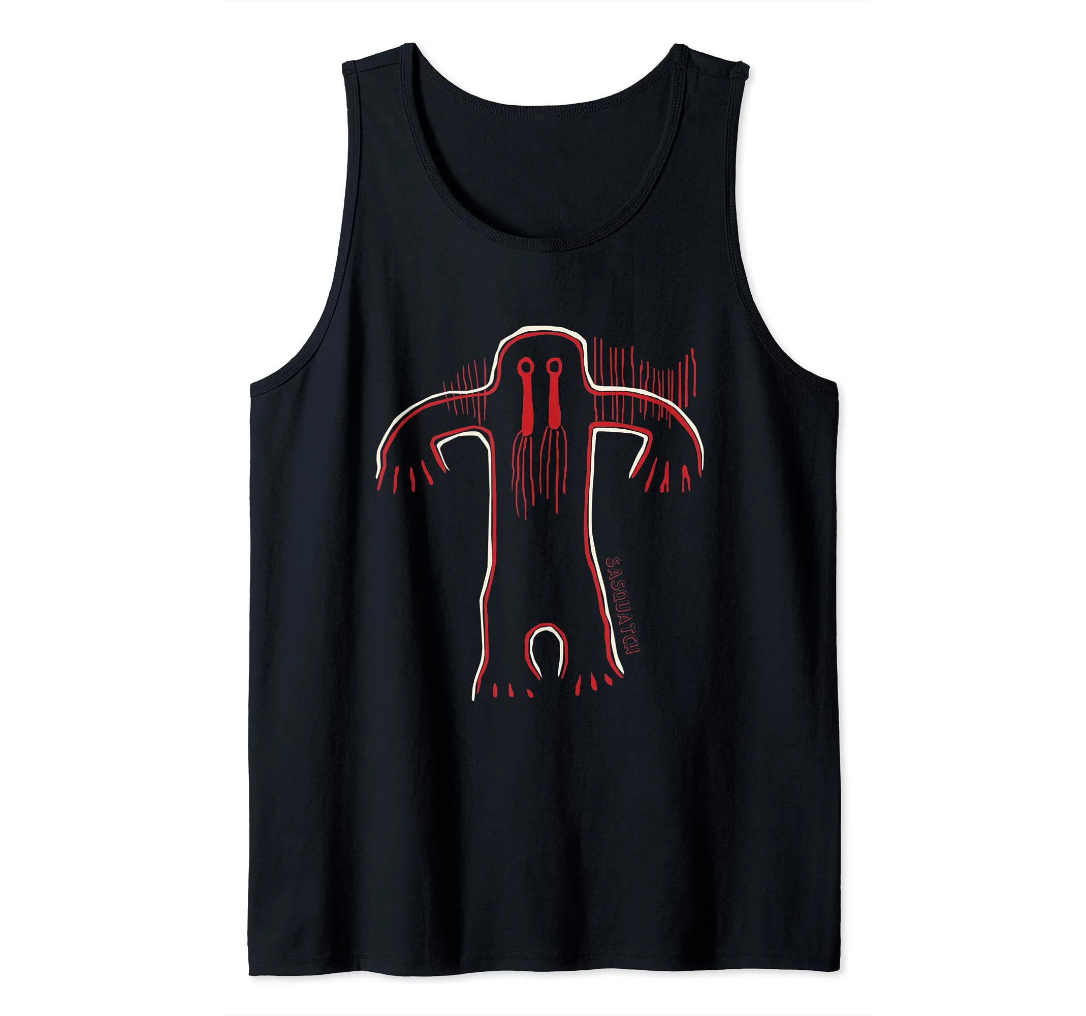 Native American Bigfoot Sasquatch Petroglyph Cave Art Tank Top - Lightweight Classic Fit