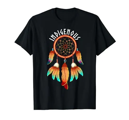 Native American Dreamcatcher T-Shirt for Indigenous Peoples' Day, Lightweight Classic Fit