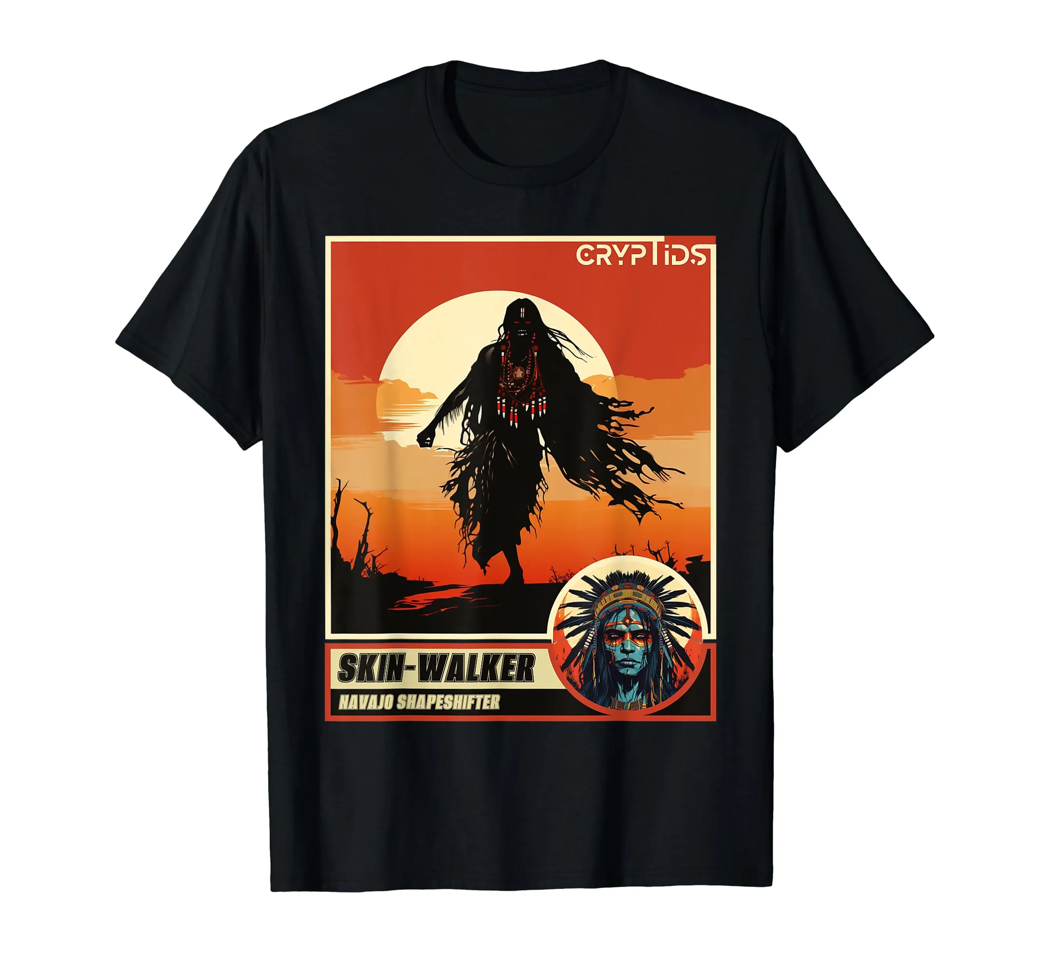 Native American Folklore Skinwalker T-Shirt - Cryptozoology Design, Lightweight, Classic Fit