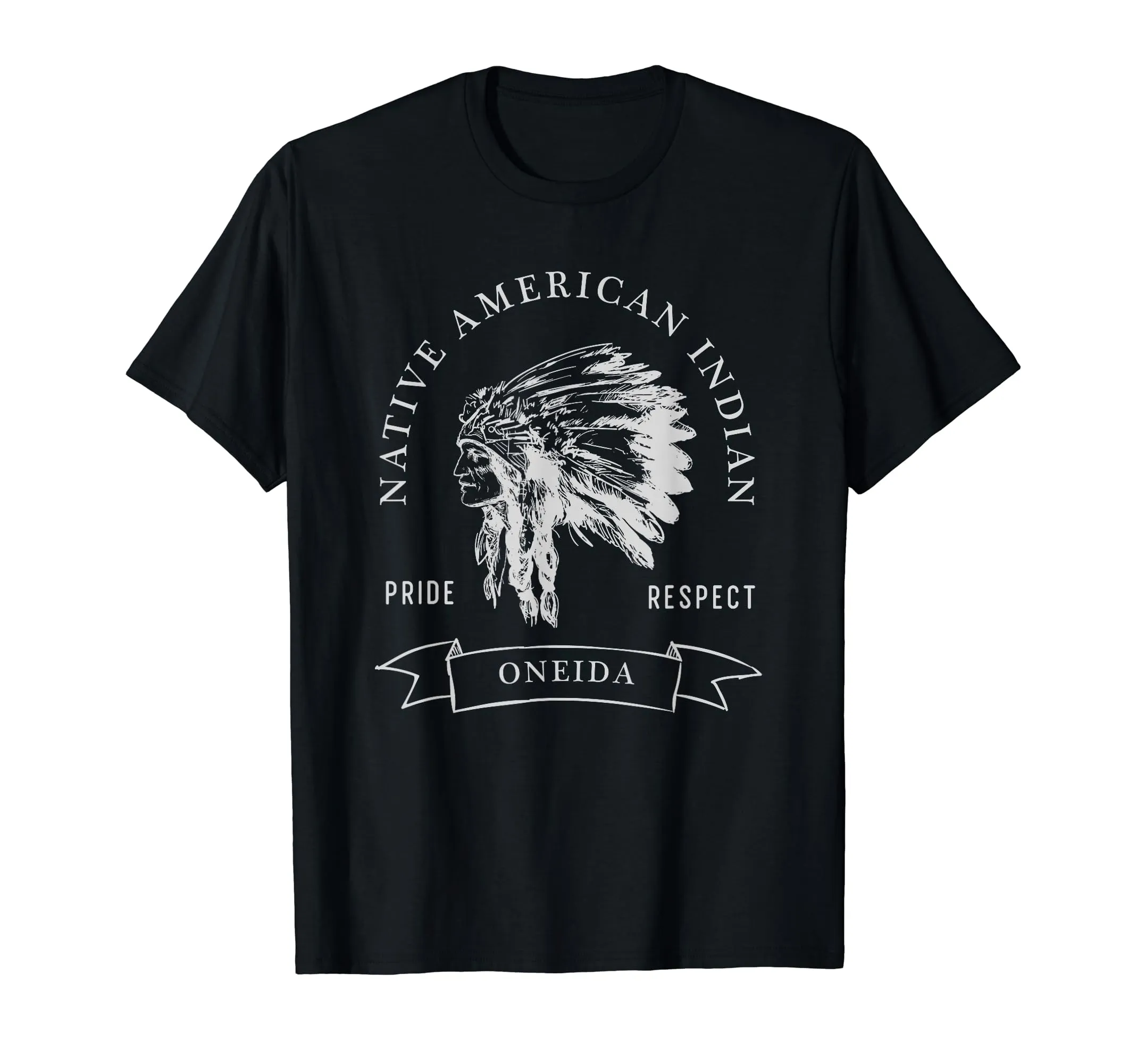 Native American Indian Pride Respect Darker T-Shirt - Oneida Tribe, Lightweight Classic Fit