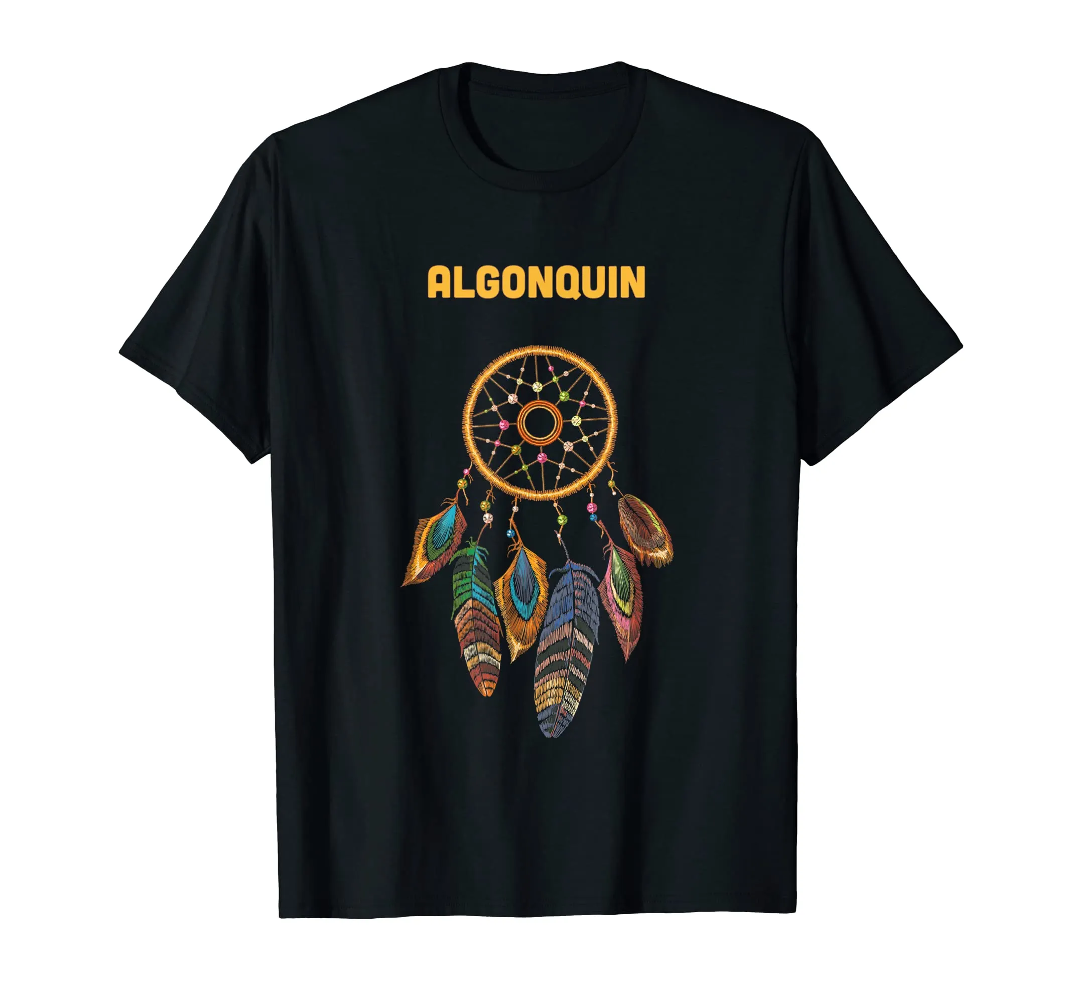 Native American Indian Proud Dream Catcher T-Shirt - Algonquin Tribe, Lightweight Classic Fit