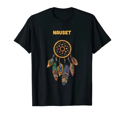 Native American Indian Retro Dream Catcher T-Shirt - Nauset Tribe, Lightweight Classic Fit