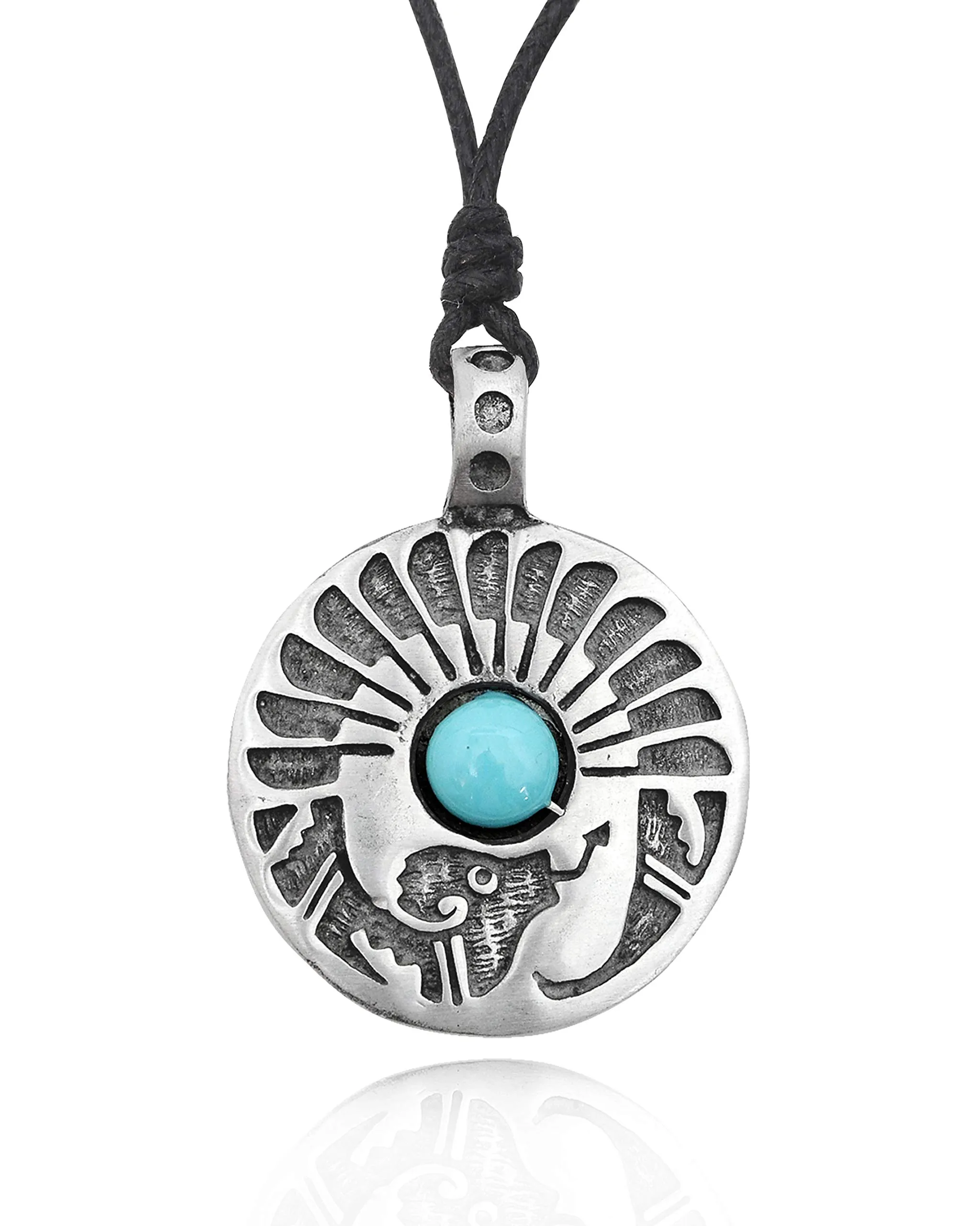 Native American Indian Symbol Silver Pewter Charm Necklace Pendant - Vietsbay