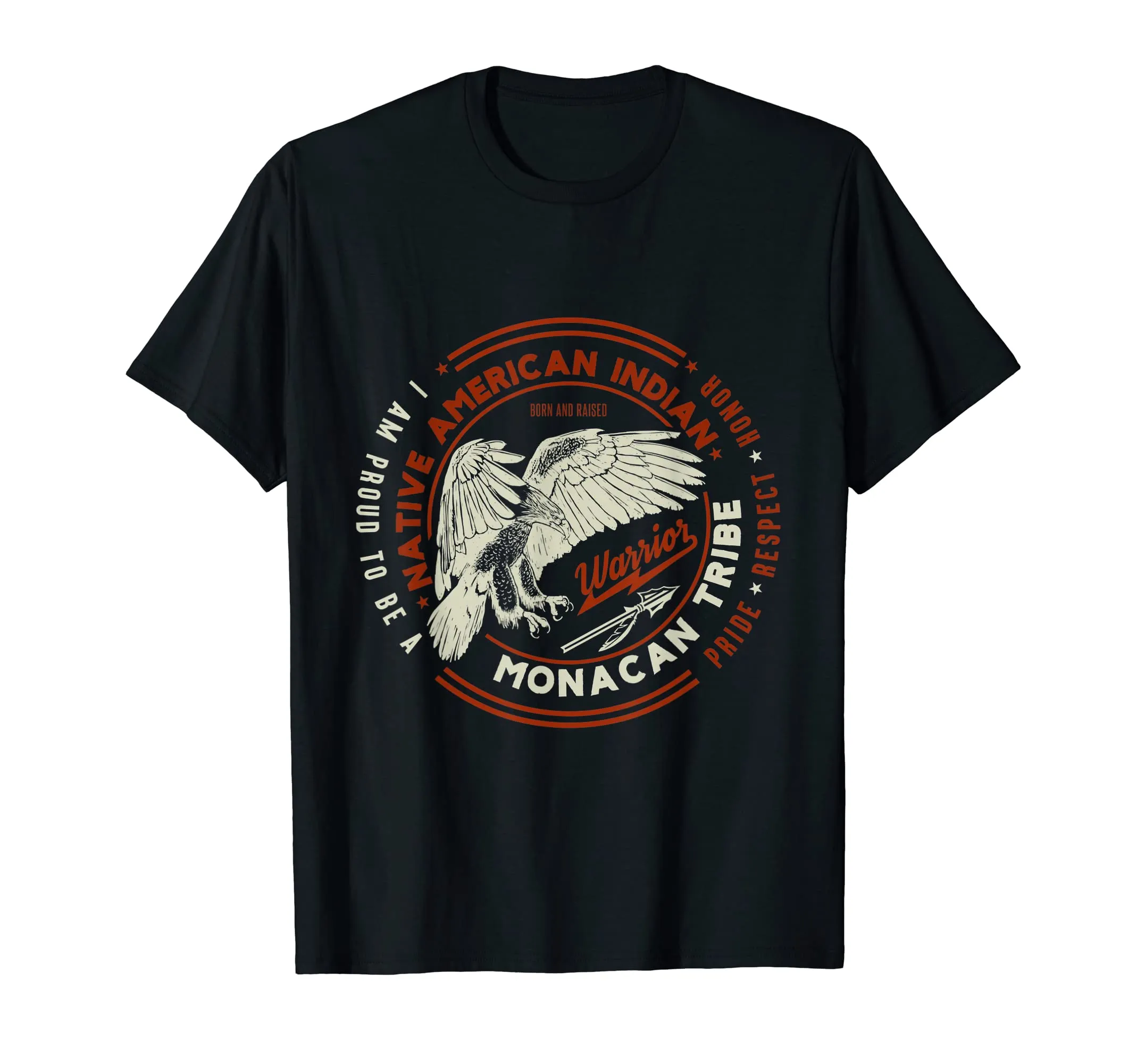 Native American Pride T-Shirt - Monacan Tribe, Lightweight, Hand Drawn Logo, Classic Fit