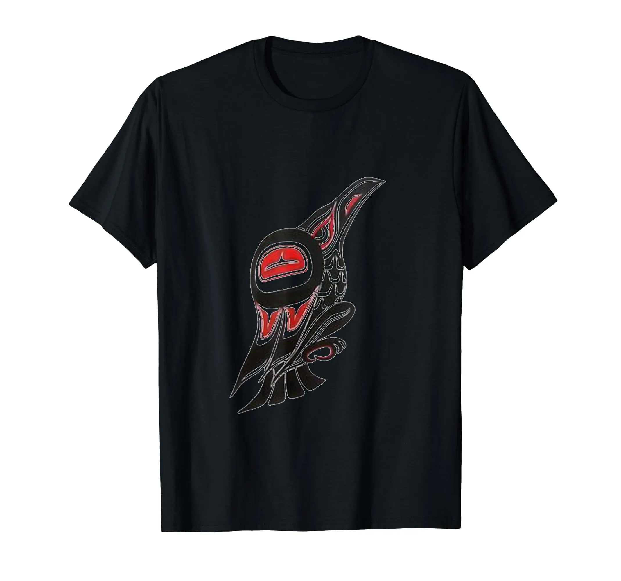 Native American Raven T-Shirt, Lightweight, Classic Fit, First Nations Art Style Design