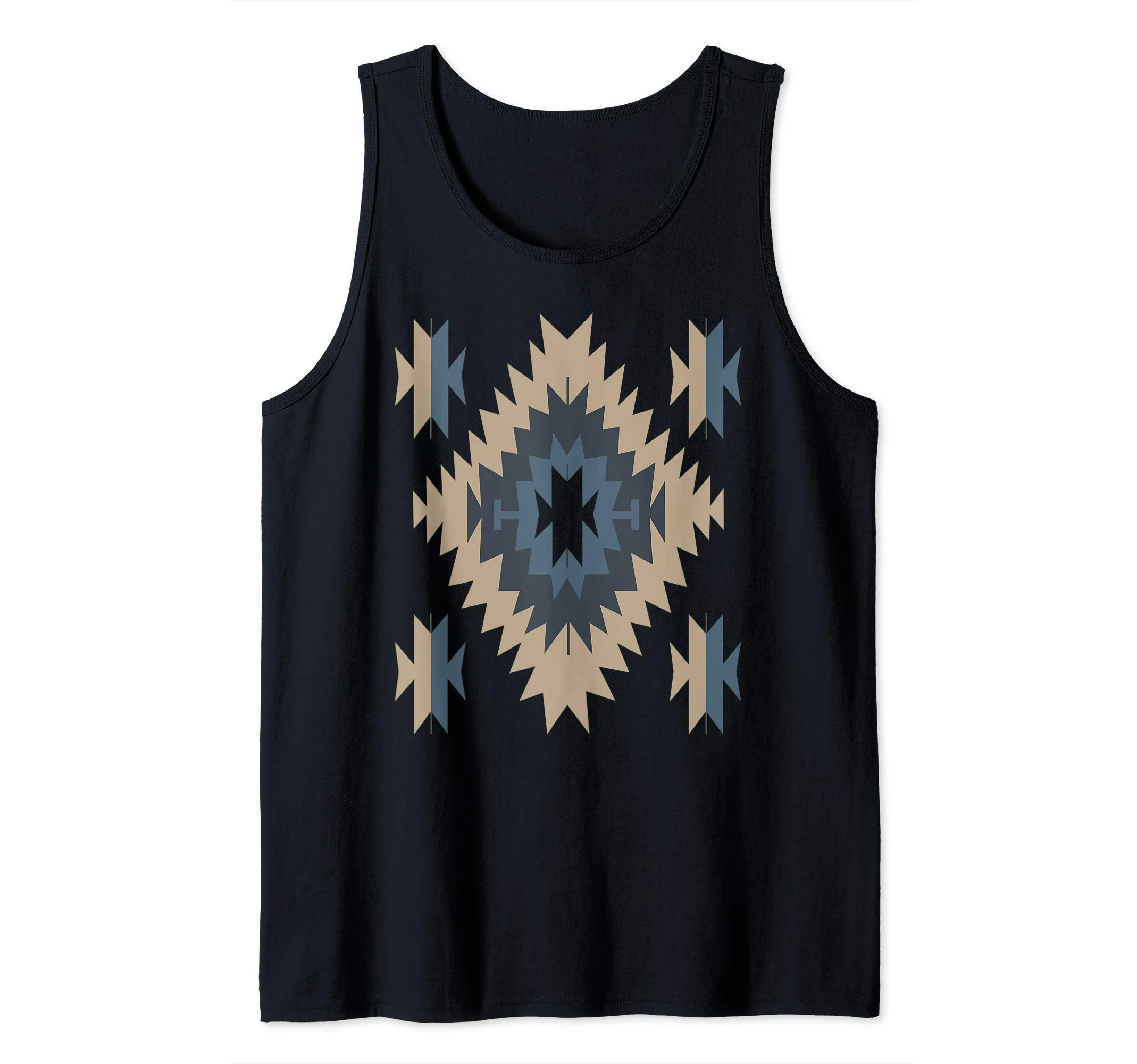 Native American Tribal Design Tank Top - Lightweight, Classic Fit, Stylish Geometric Patterns