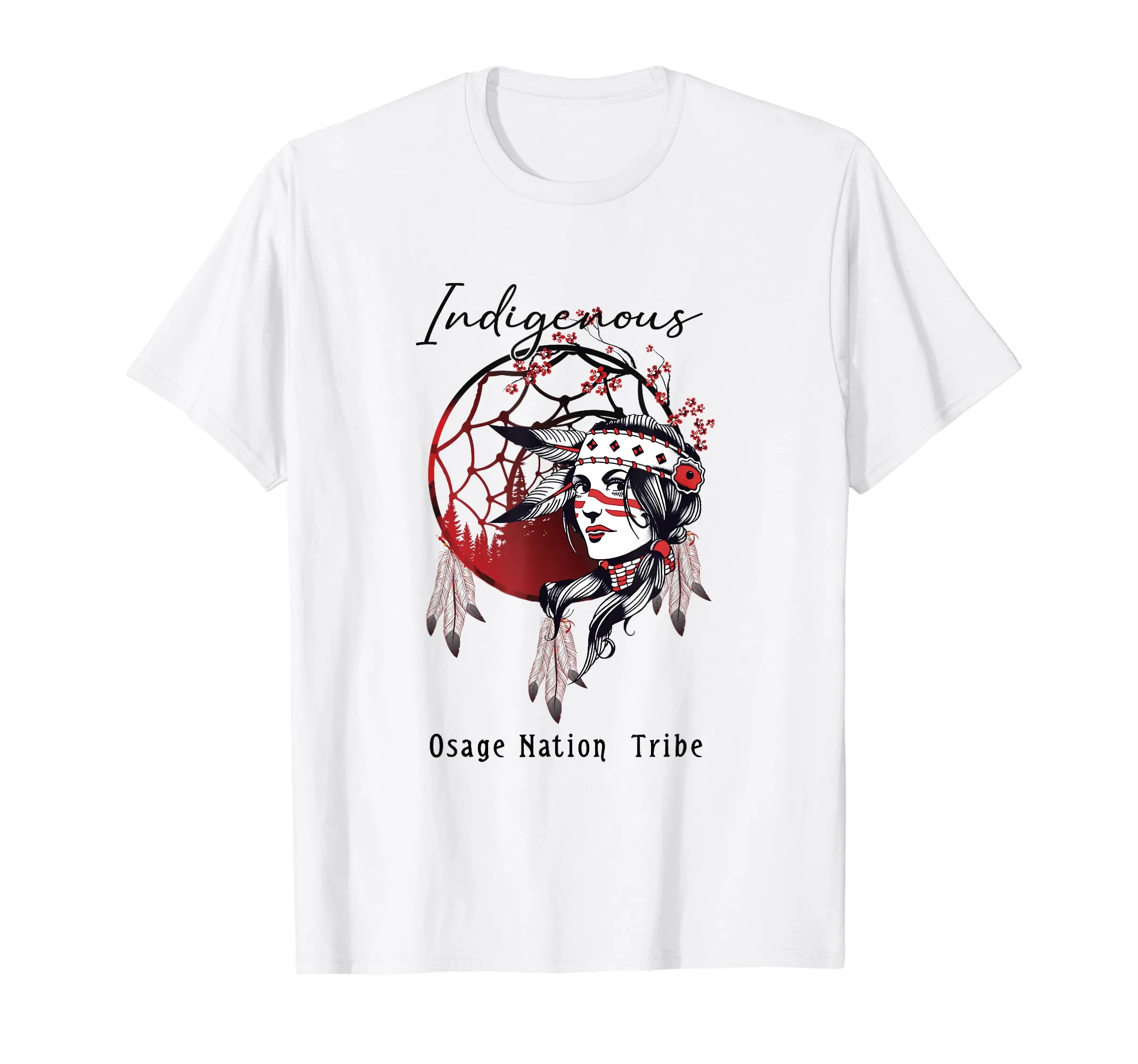 Osage Nation Native American Girl Dreamcatcher T-Shirt - Celebrate Indigenous Pride & History