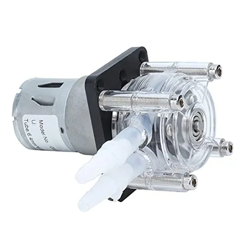 Peristaltic Pump 12V with Silicon Tube, 500ml/min Flow Rate, Stainless Steel Construction