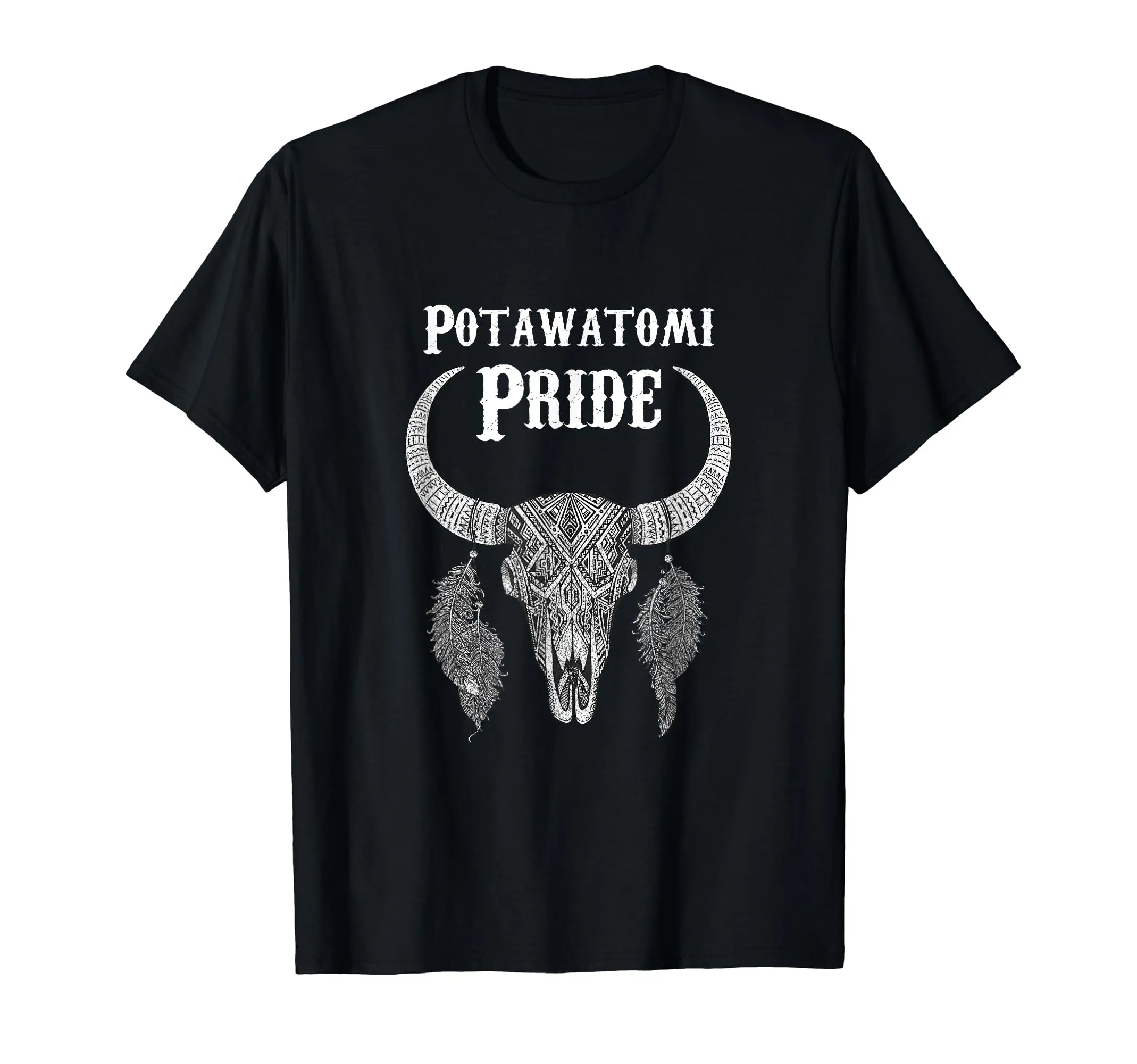 Potawatomi Pride Tribe Buffalo T-Shirt - Lightweight Classic Fit Native American Gift