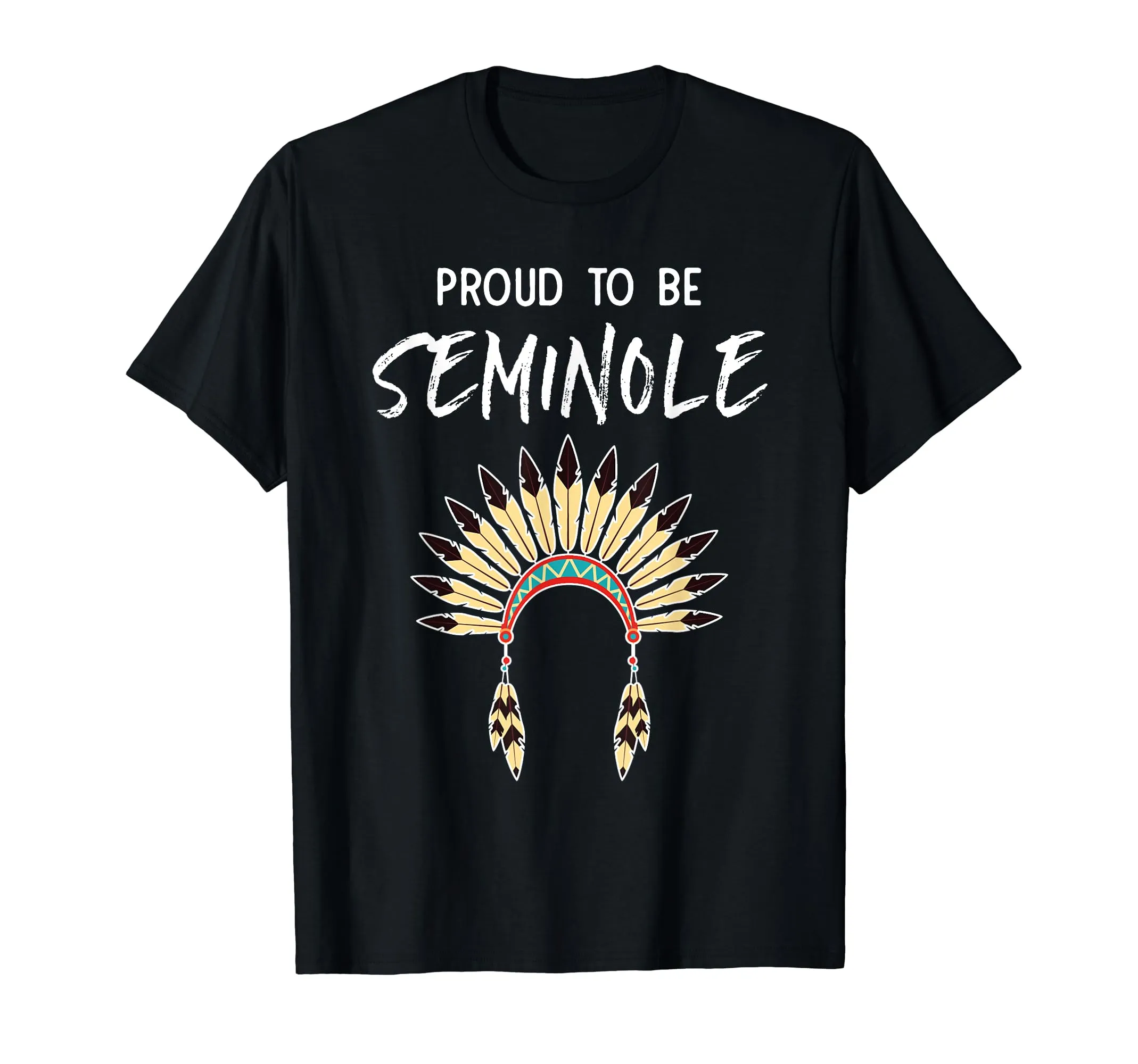 Proud Seminole Native American Pride Headdress T-Shirt - Lightweight & Classic Fit Apparel